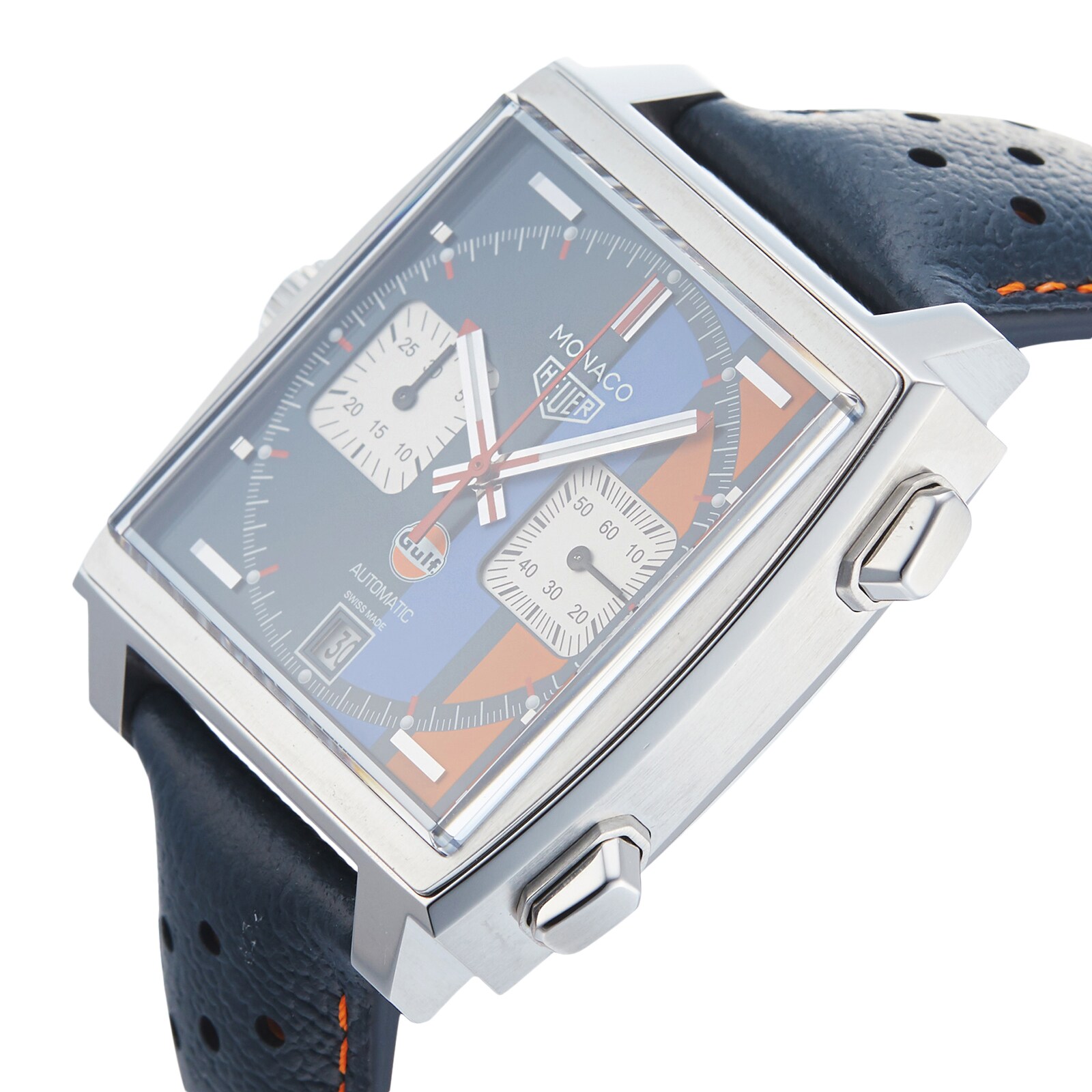 Pre-Owned TAG Heuer Monaco X Gulf Mens Watch CAW211R.FC6401