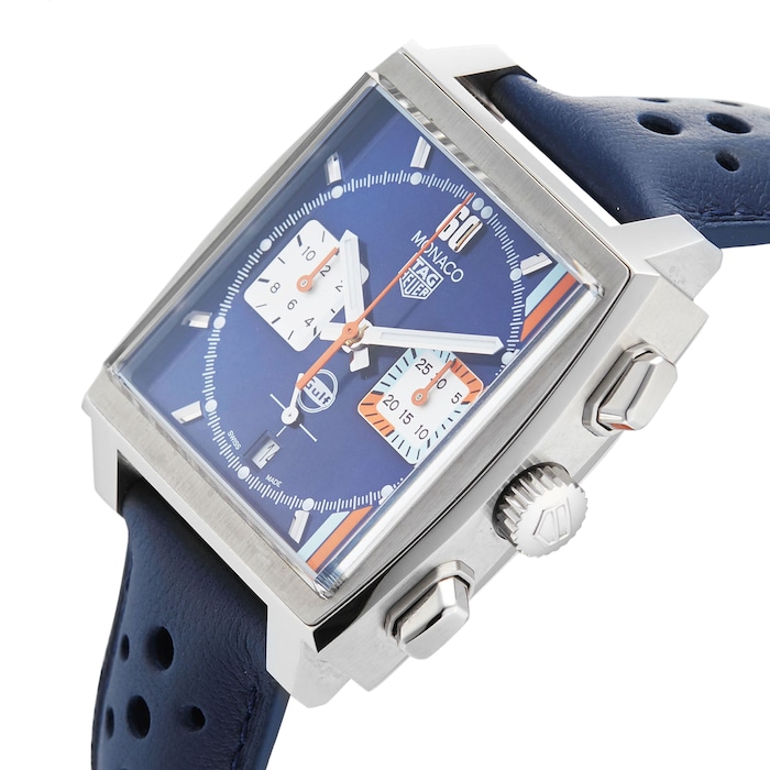 Pre-Owned TAG Heuer Monaco X Gulf Calibre Heuer 02 Mens Watch CBL2115.FC6494