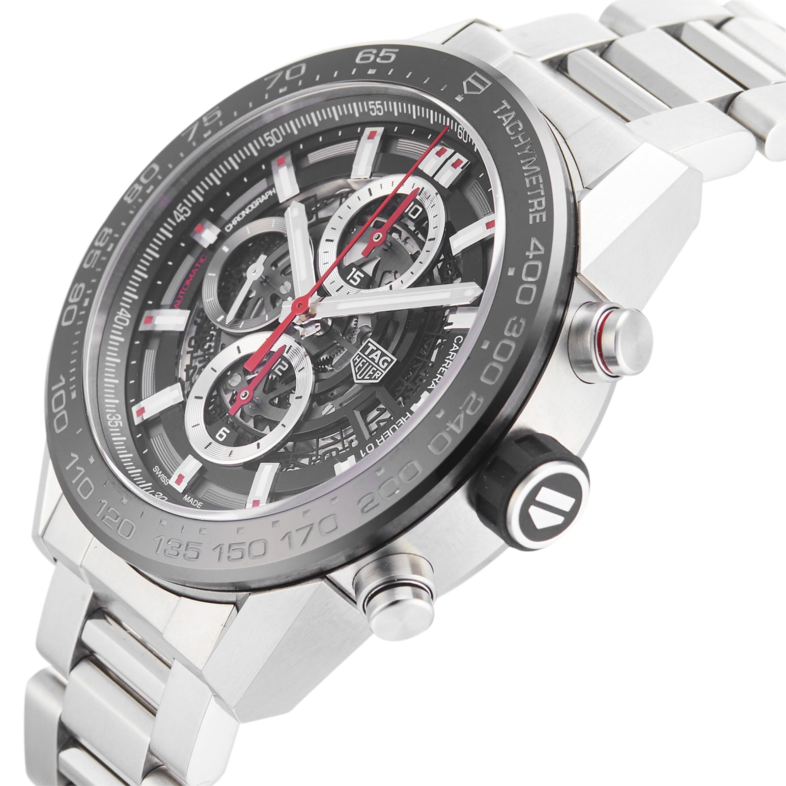 Pre-Owned TAG Heuer Carrera Calibre Heuer 01 Mens Watch CAR2A1W.BA0703