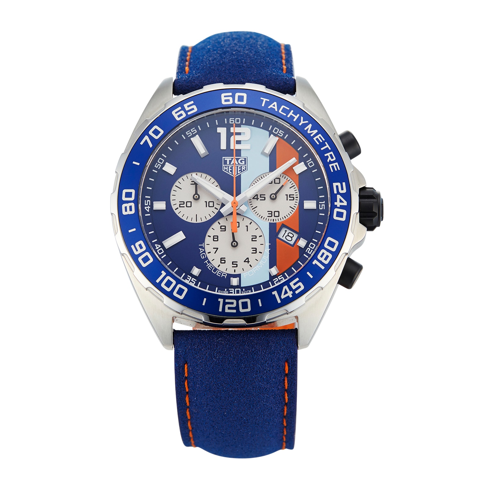 Pre-Owned TAG Heuer Formula 1 Gulf Quartz Chronograph Special Edition Mens Watch CAZ101N.FC8243