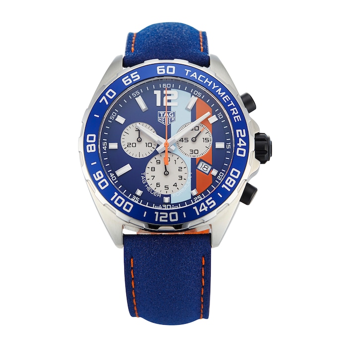Pre-Owned TAG Heuer Pre-Owned TAG Heuer Formula 1 Gulf Quartz Chronograph Special Edition Mens Watch CAZ101N.FC8243