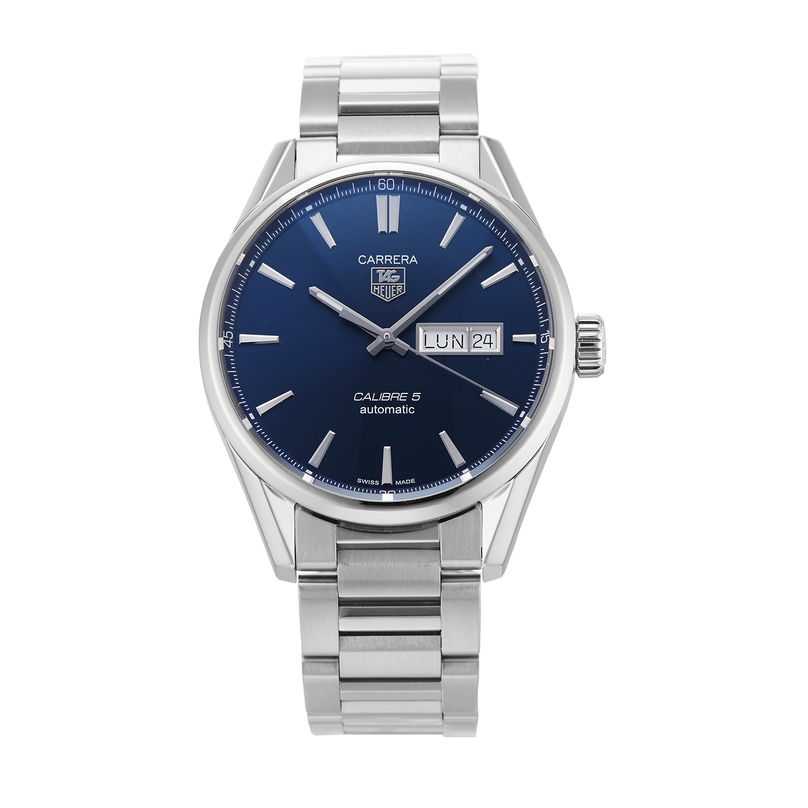 Pre-Owned TAG Heuer Carrera Calibre 5 Day-Date Mens Watch WAR201E.BA0723