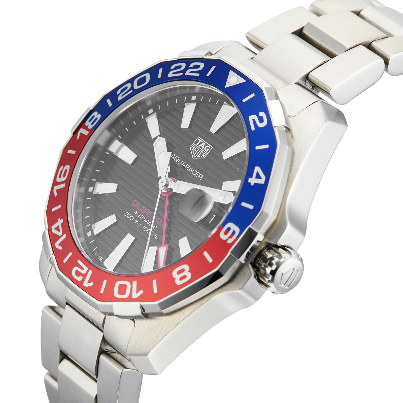 Pre Owned TAG Heuer Aquaracer Calibre 7 GMT Mens Watch WAY201F.BA0927