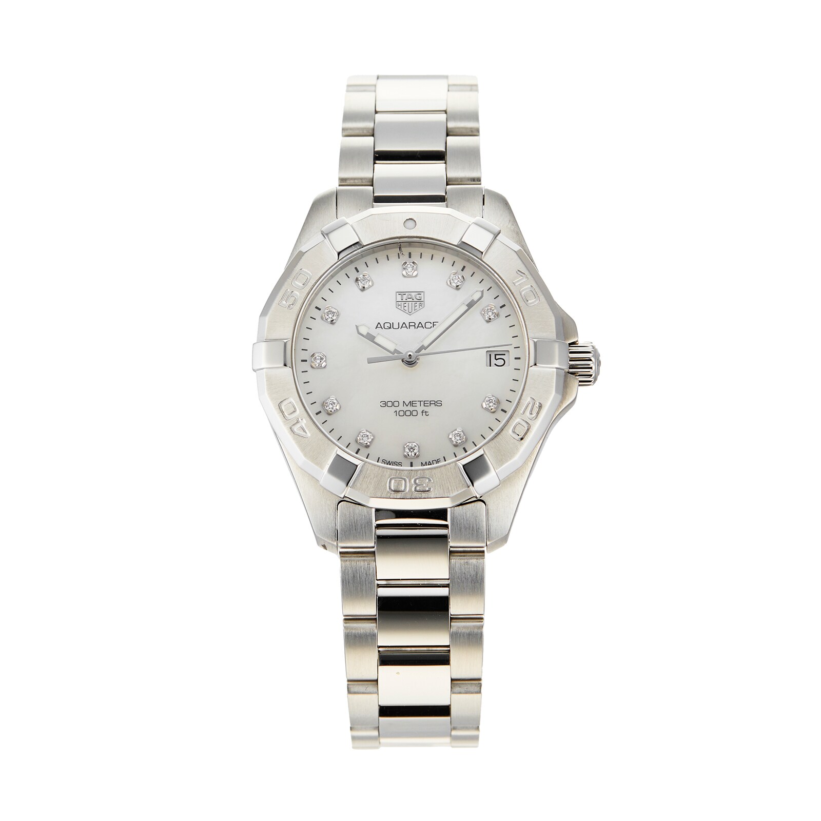 Pre-Owned TAG Heuer Pre-Owned TAG Heuer Aquaracer Ladies Watch WBD1314.BA0740 Pre-Owned TAG Heuer Pre-Owned TAG Heuer Aquaracer Ladies Watch WBD1314.BA0740