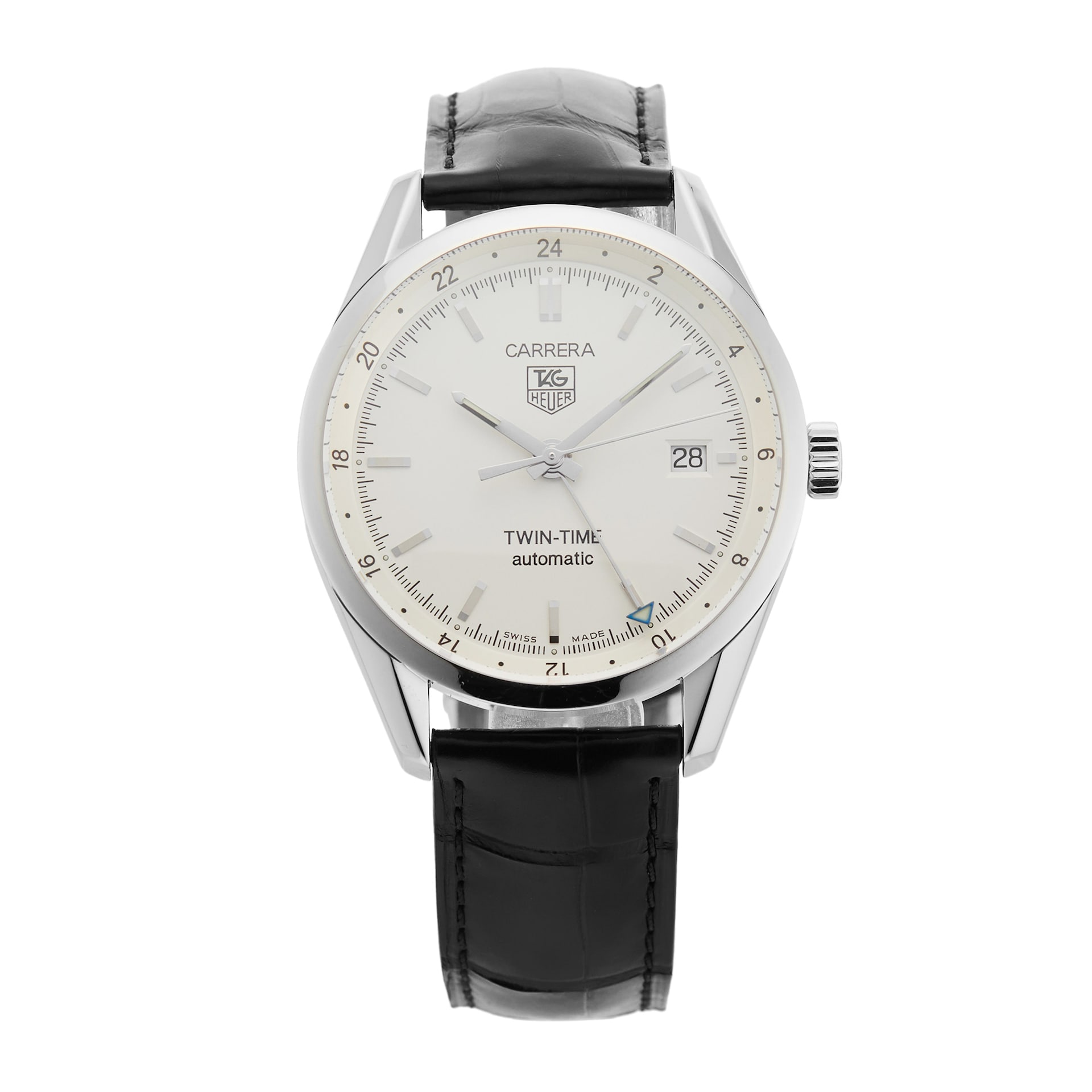 Pre-Owned TAG Heuer Carrera Twin-Time 39mm Stainless Steel
