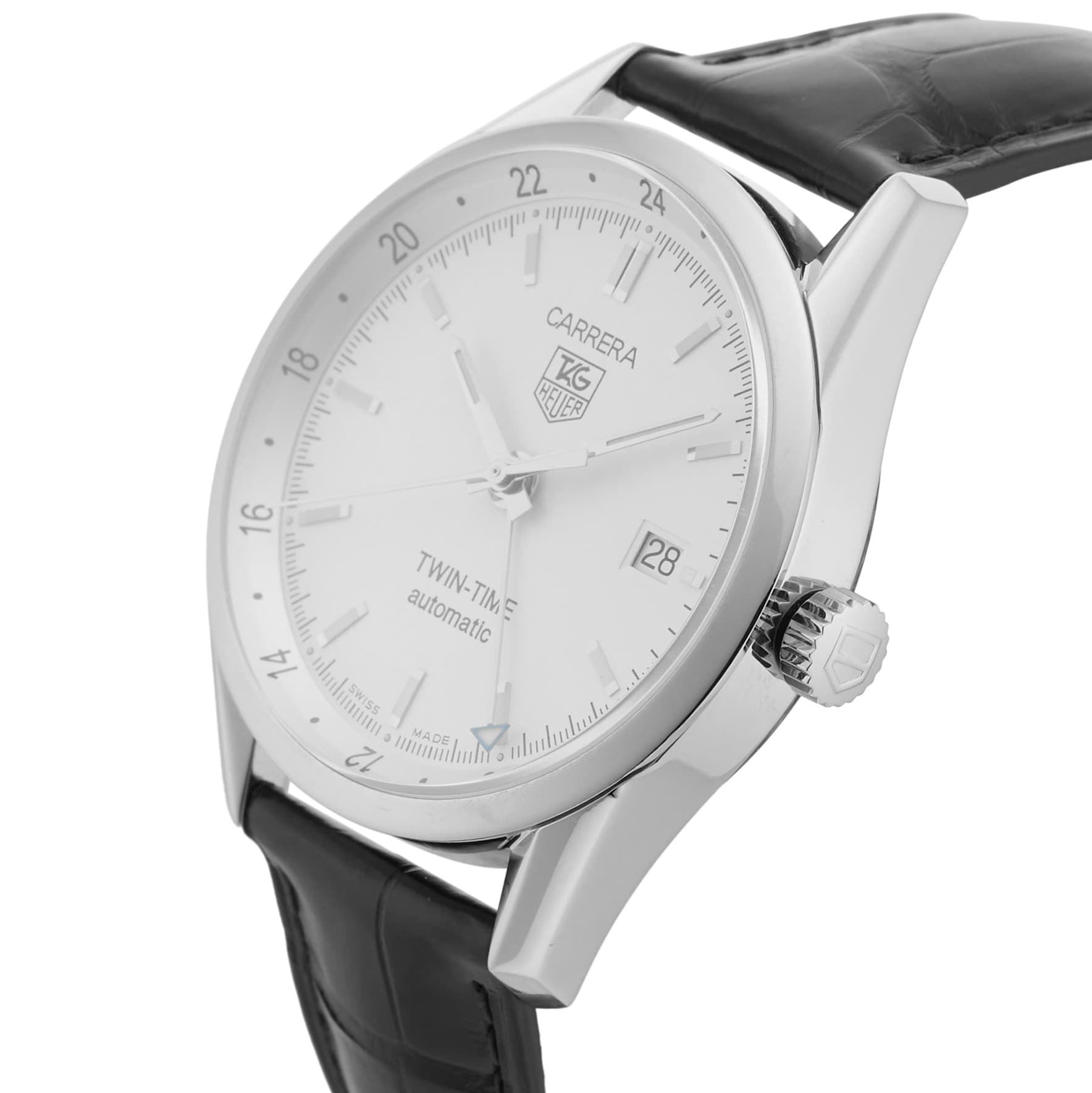 Pre-Owned TAG Heuer Carrera Twin-Time 39mm Stainless Steel