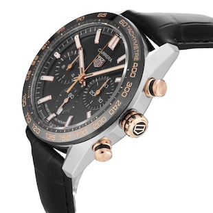 Pre-Owned TAG Heuer Carrera Chronograph Automatic 44mm Stainless Steel and Rose Gold