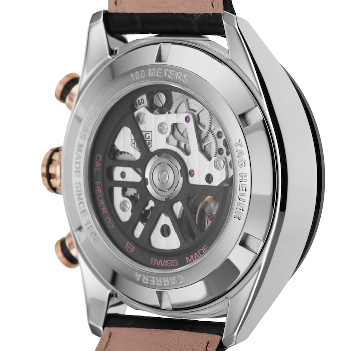 Pre-Owned TAG Heuer Carrera Chronograph Automatic 44mm Stainless Steel and Rose Gold