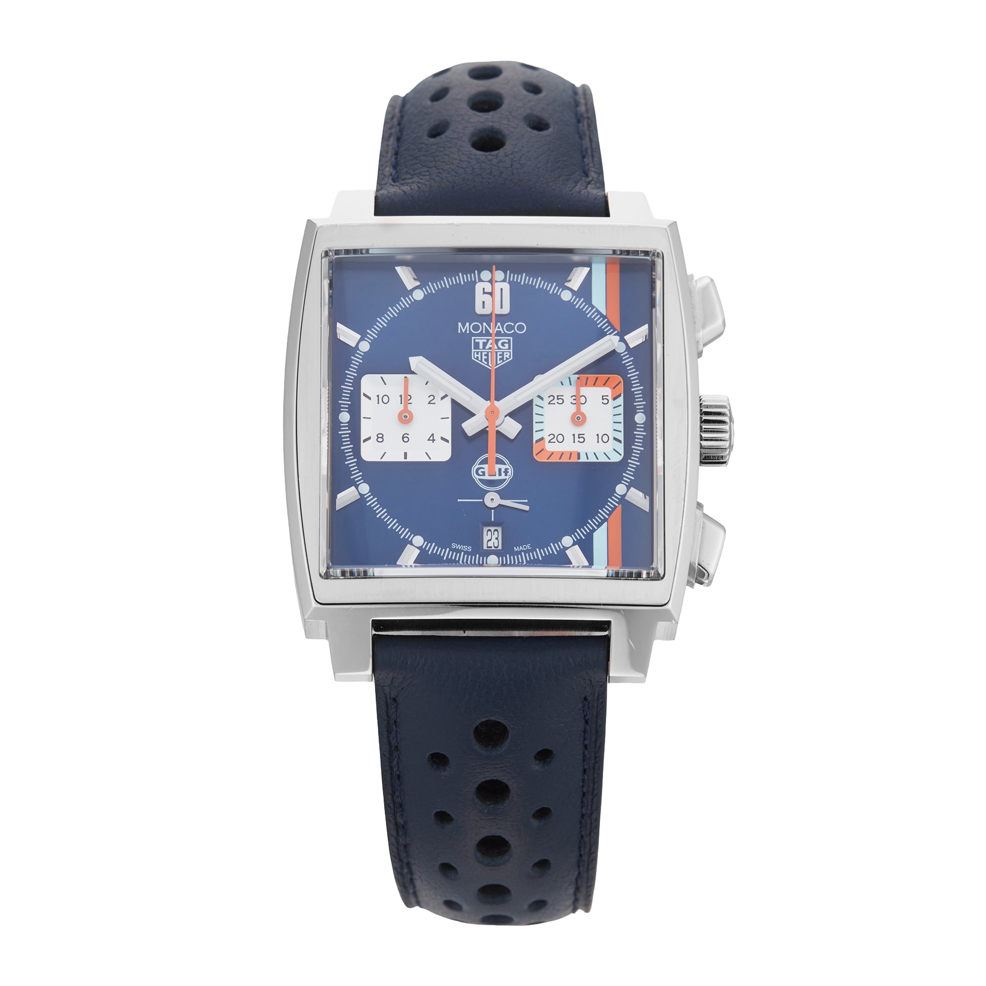 Monaco Chronograph x Gulf 39mm Stainless Steel