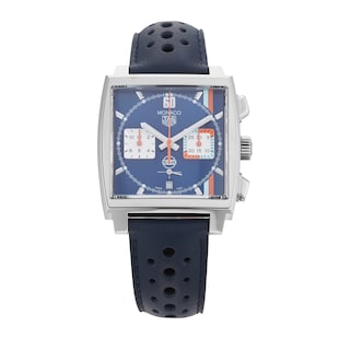 Pre-Owned TAG Heuer Monaco Chronograph x Gulf 39mm Stainless Steel
