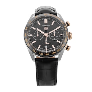 Pre-Owned TAG Heuer Carrera Chronograph Automatic 44mm Stainless Steel and Rose Gold