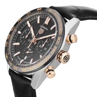 Pre-Owned TAG Heuer Carrera Chronograph Automatic 44mm Stainless Steel and Rose Gold