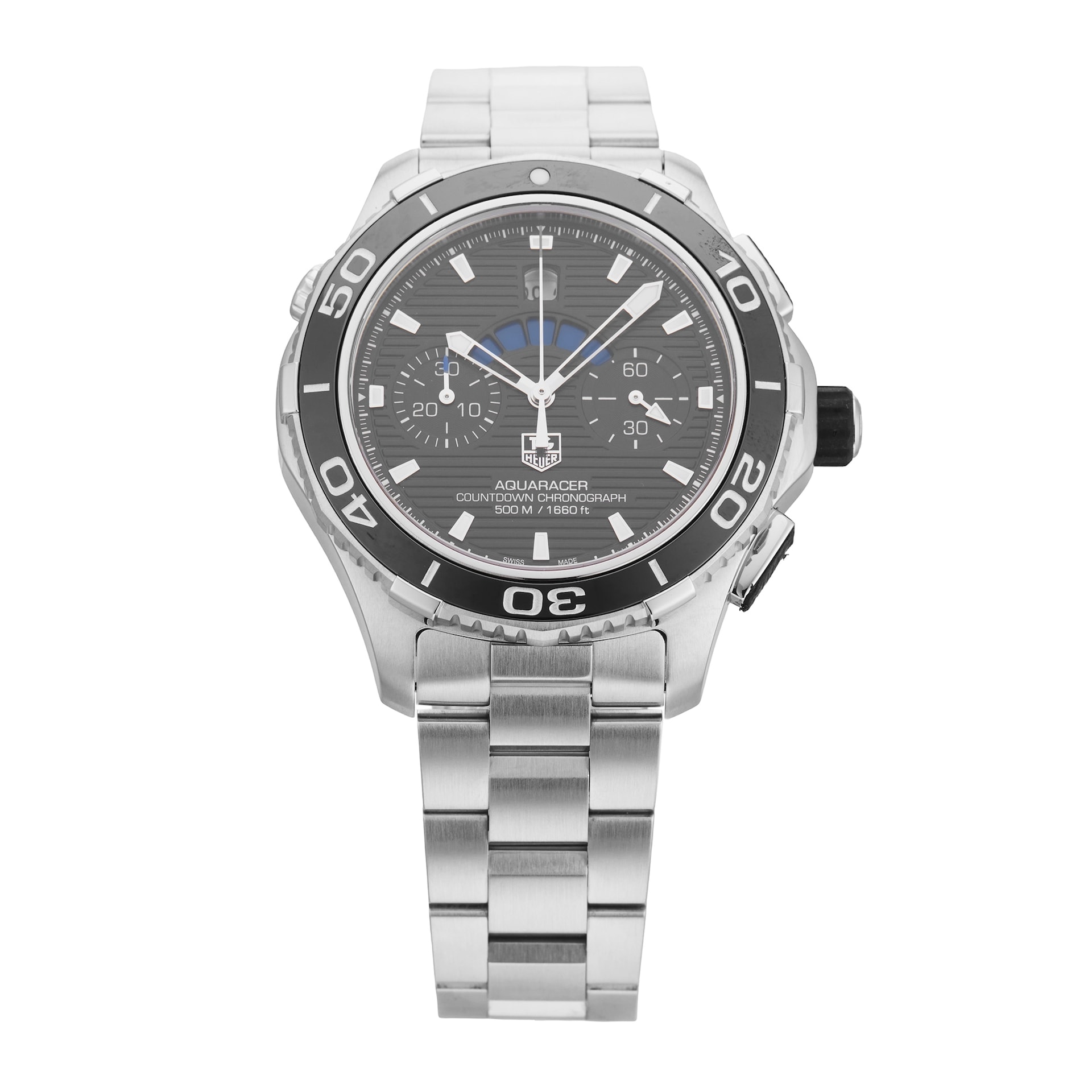 Pre-Owned TAG Heuer Aquaracer 500M Countdown Chronograph 43mm Stainless Steel