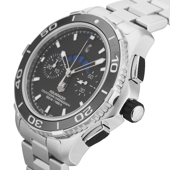 Pre-Owned TAG Heuer Aquaracer 500M Countdown Chronograph 43mm Stainless Steel