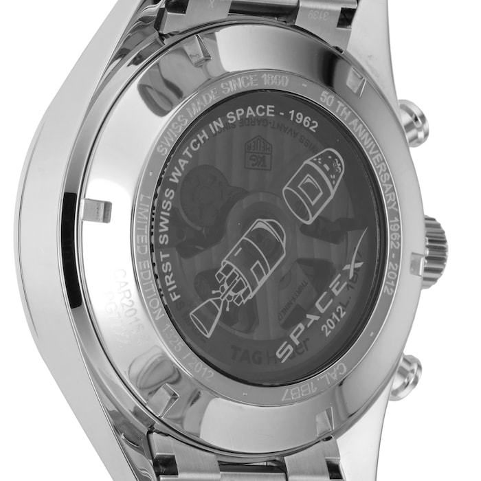 Pre-Owned TAG Heuer Carrera Calibre 1887 Space X Limited Edition 1325/2012 43mm Stainless Steel