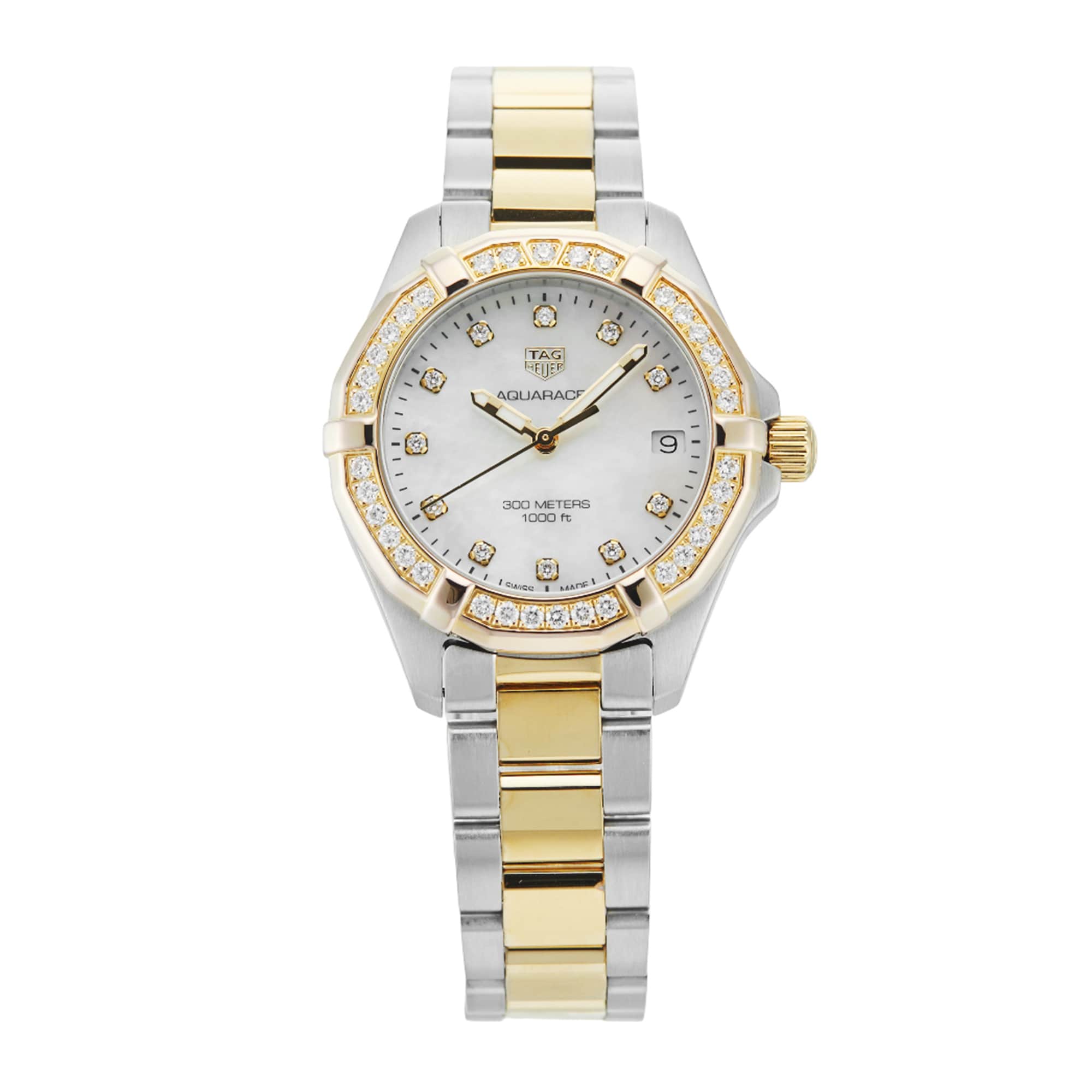 Aquaracer 32mm Stainless Steel and Yellow Gold