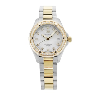 Pre-Owned TAG Heuer Aquaracer 32mm Stainless Steel and Yellow Gold