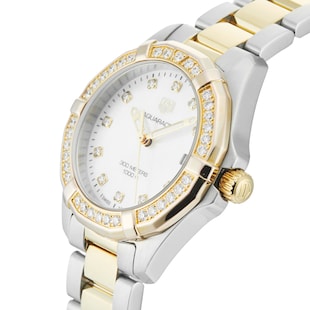 Pre-Owned TAG Heuer Aquaracer 32mm Stainless Steel and Yellow Gold