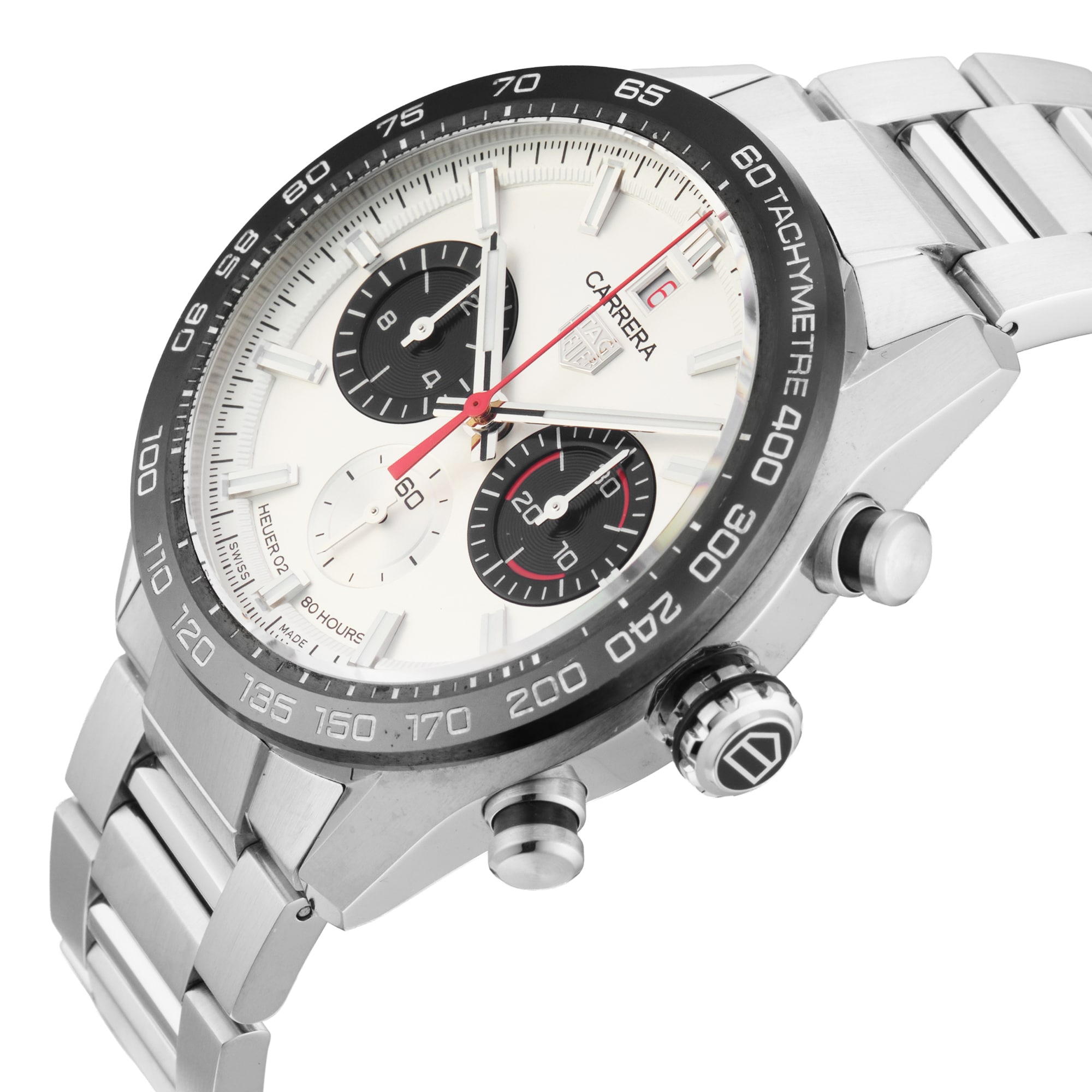 Pre-Owned TAG Heuer Carrera 160 Years Anniversary 44mm Stainless Steel and Ceramic Pre-Owned TAG Heuer Carrera 160 Years Anniversary 44mm Stainless Steel and Ceramic