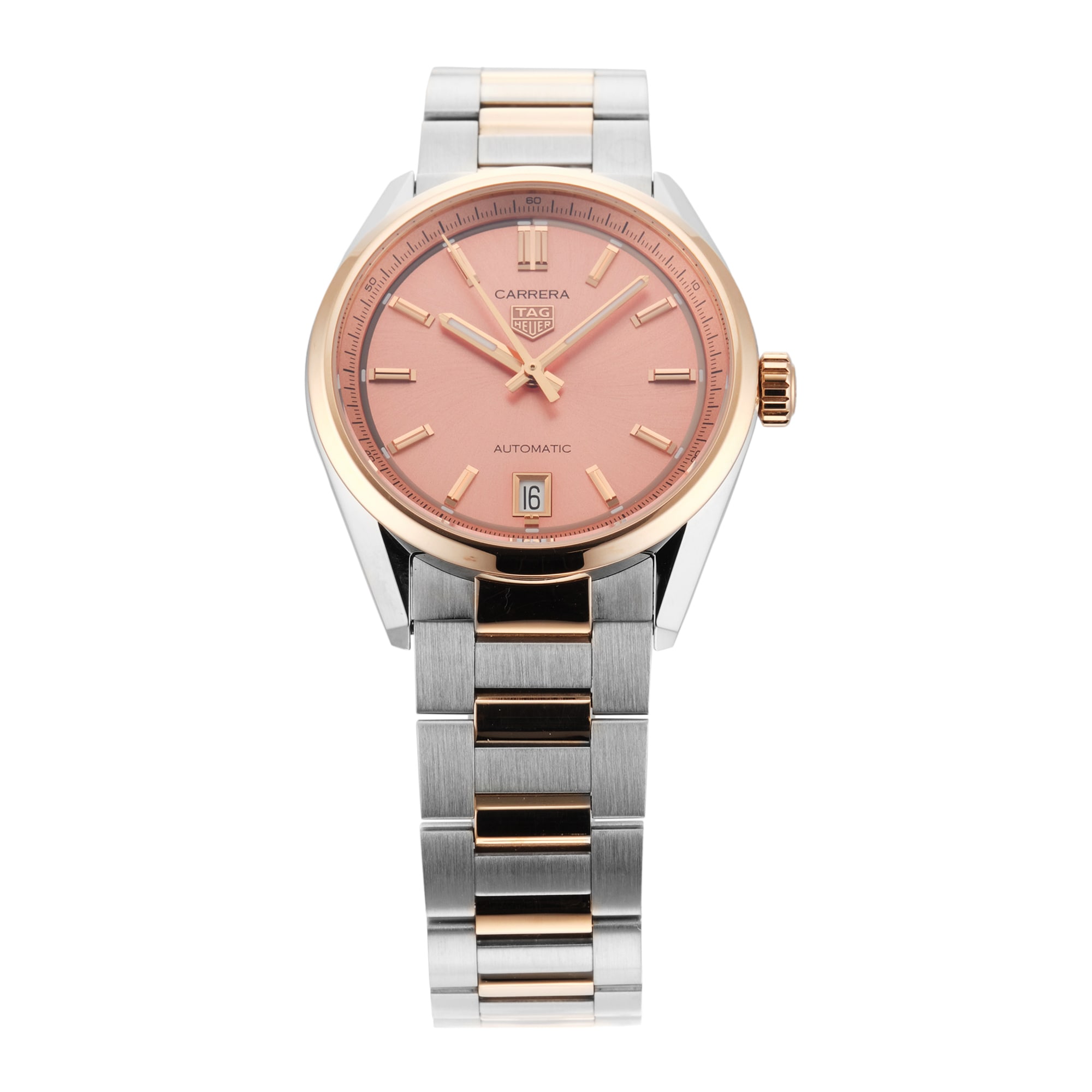 Pre-Owned TAG Heuer Carrera Date 36mm Stainless Steel and Rose Gold