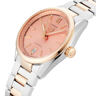 Pre-Owned TAG Heuer Carrera Date 36mm Stainless Steel and Rose Gold