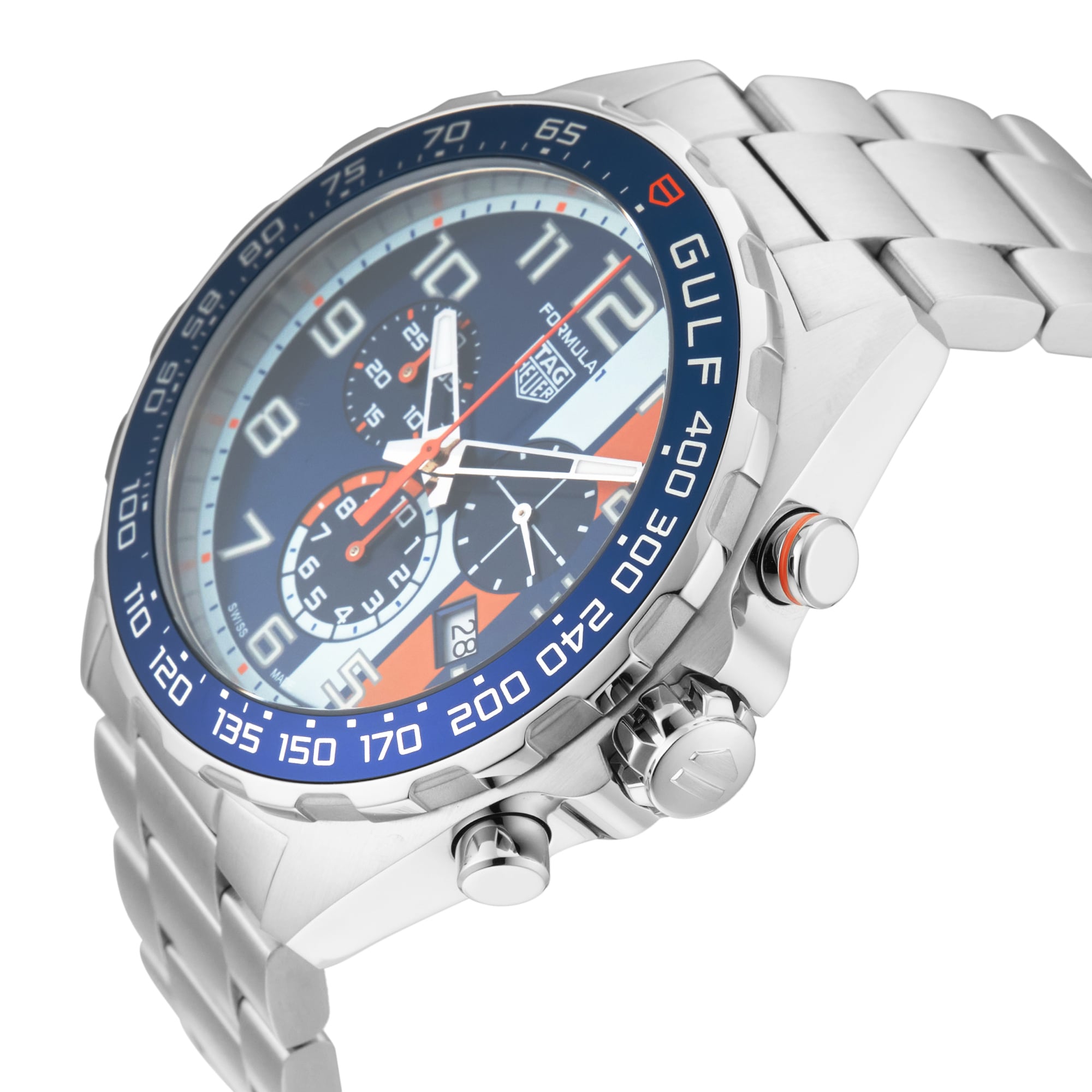 Pre-Owned TAG Heuer Formula 1 Chronograph x Gulf 43mm Stainless Steel
