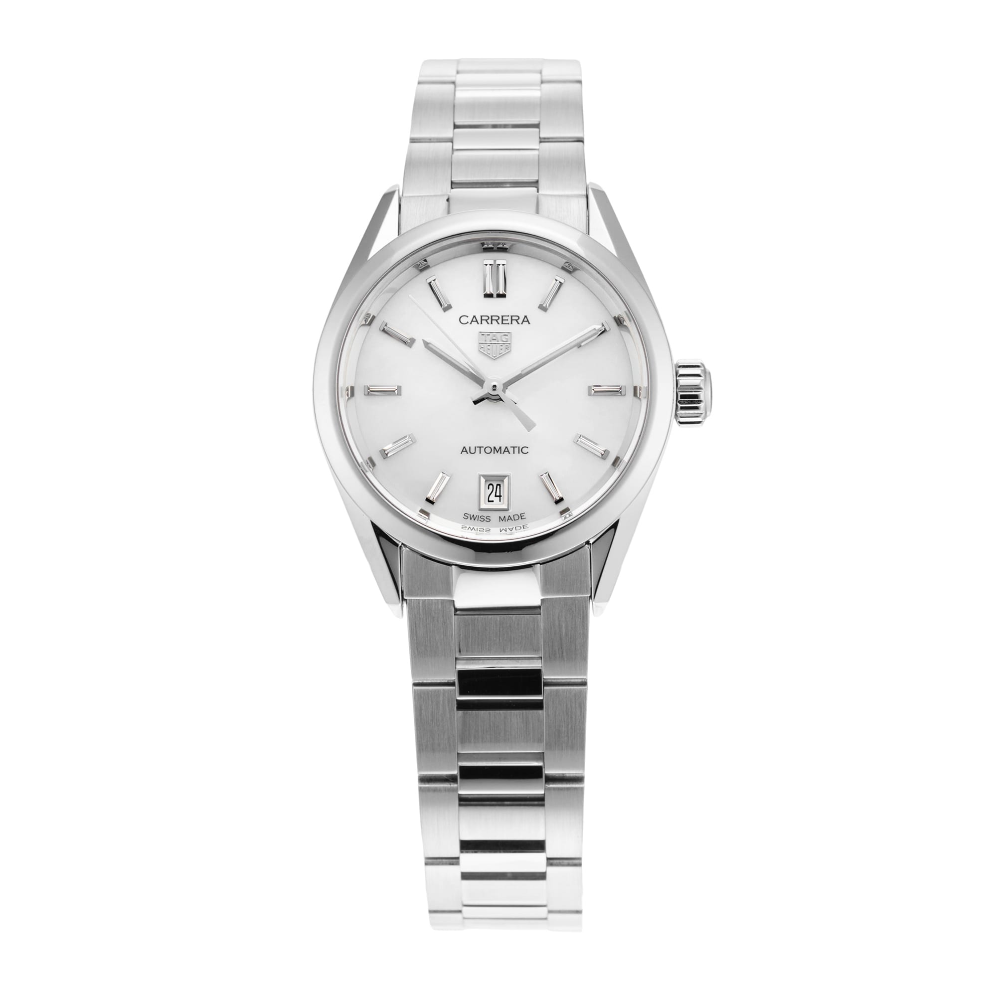 Pre-Owned TAG Heuer Carrera Date Automatic 29mm Stainless Steel Pre-Owned TAG Heuer Carrera Date Automatic 29mm Stainless Steel