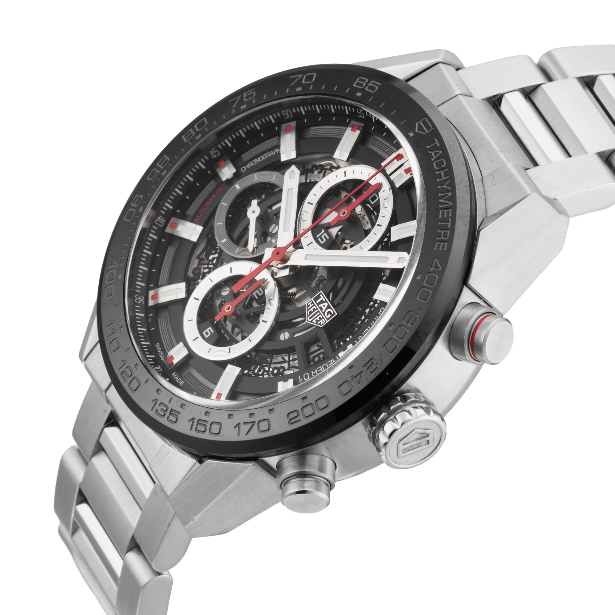 Pre-Owned TAG Heuer Carrera 43mm Stainless Steel and Ceramic