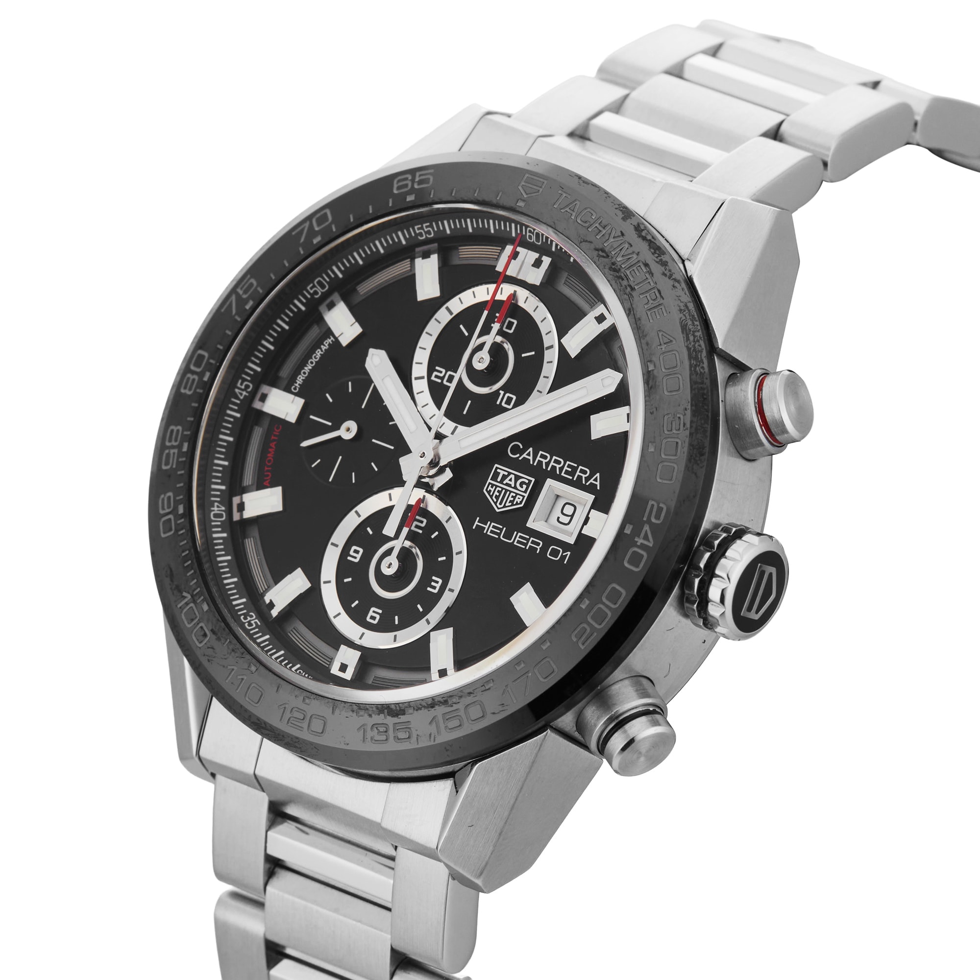 Pre-Owned TAG Heuer Carrera 43mm Stainless Steel and Ceramic