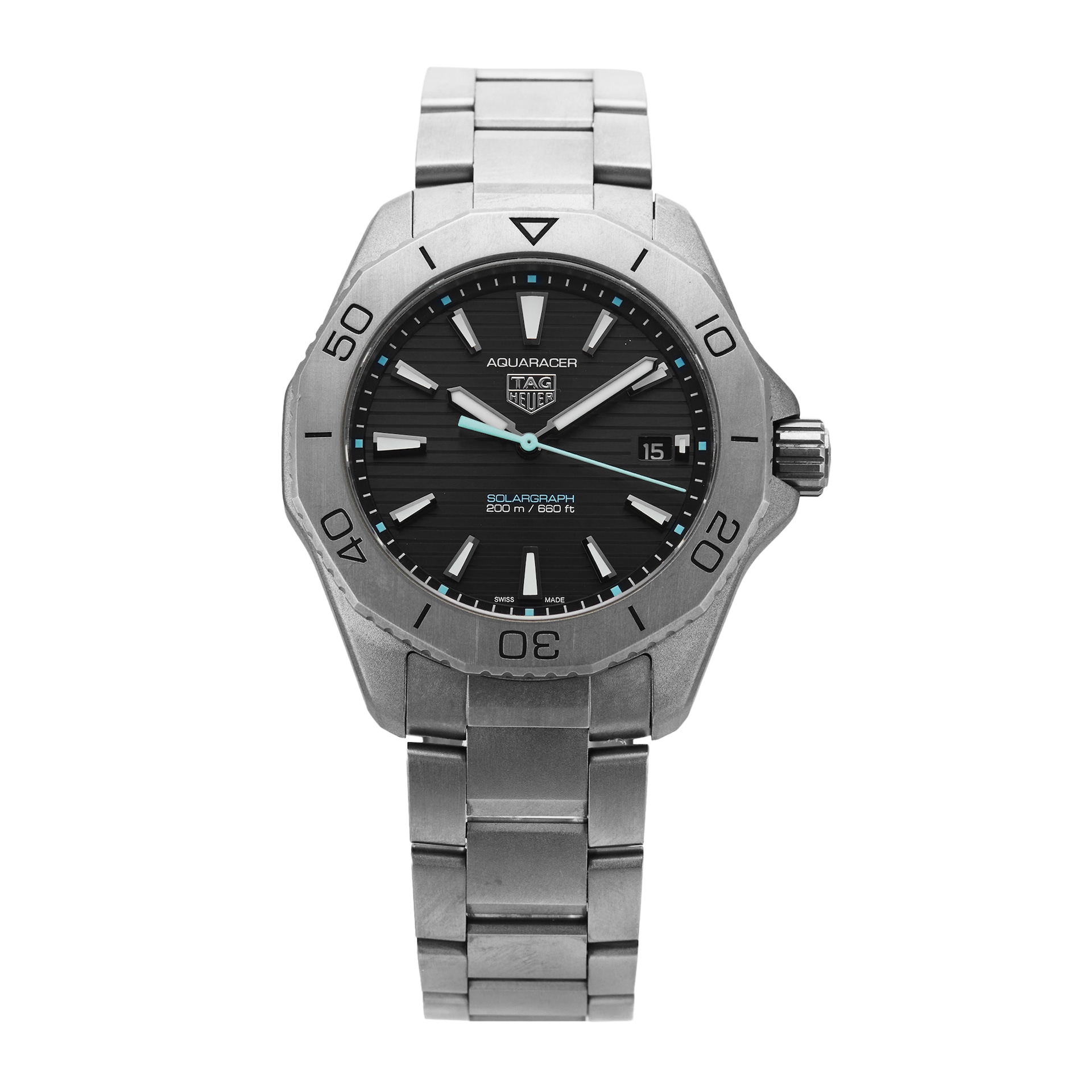 Pre-Owned TAG Heuer Aquaracer Professional 200 Solargraph 40mm Titanium Pre-Owned TAG Heuer Aquaracer Professional 200 Solargraph 40mm Titanium