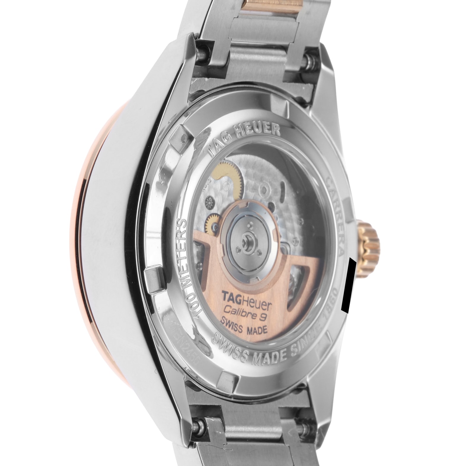 Pre-Owned TAG Heuer Carrera Date 29mm Stainless Steel and Rose Gold