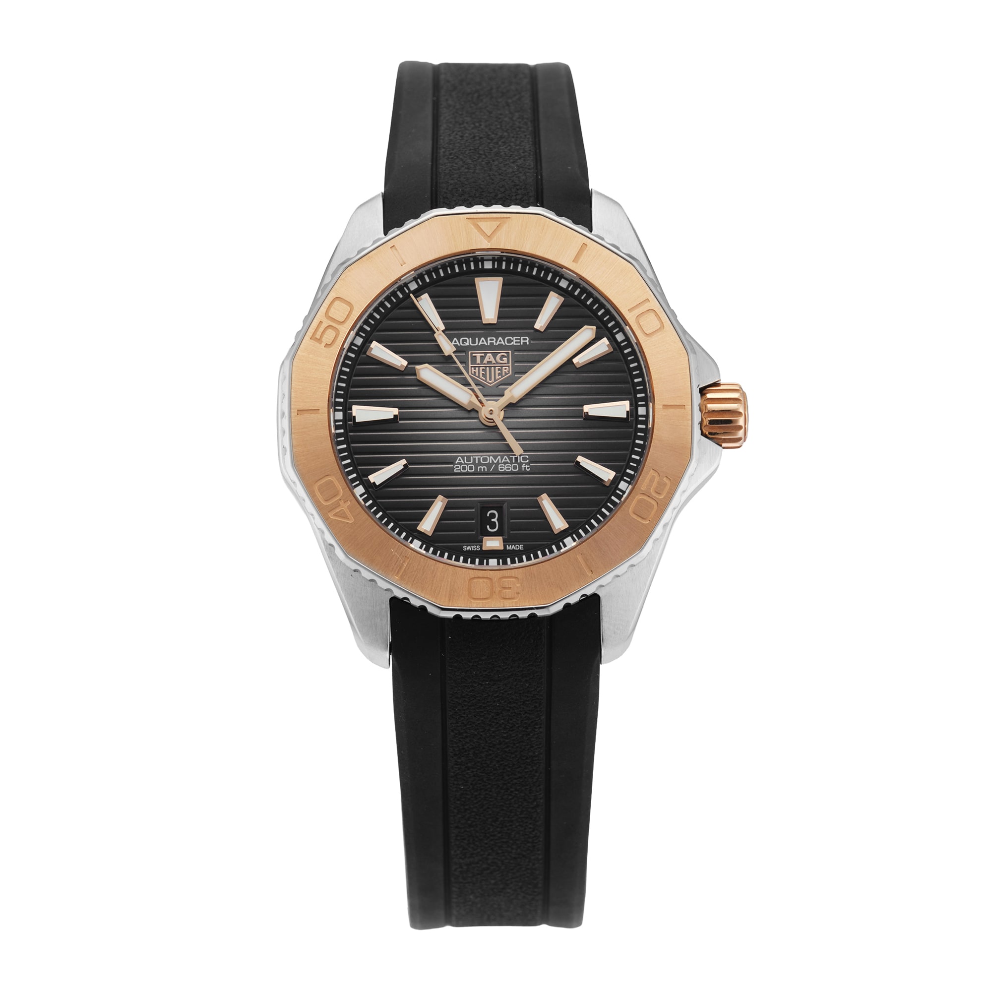 Pre-Owned TAG Heuer Aquaracer Professional 200 Date 40mm Stainless Steel and Rose Gold Pre-Owned TAG Heuer Aquaracer Professional 200 Date 40mm Stainless Steel and Rose Gold