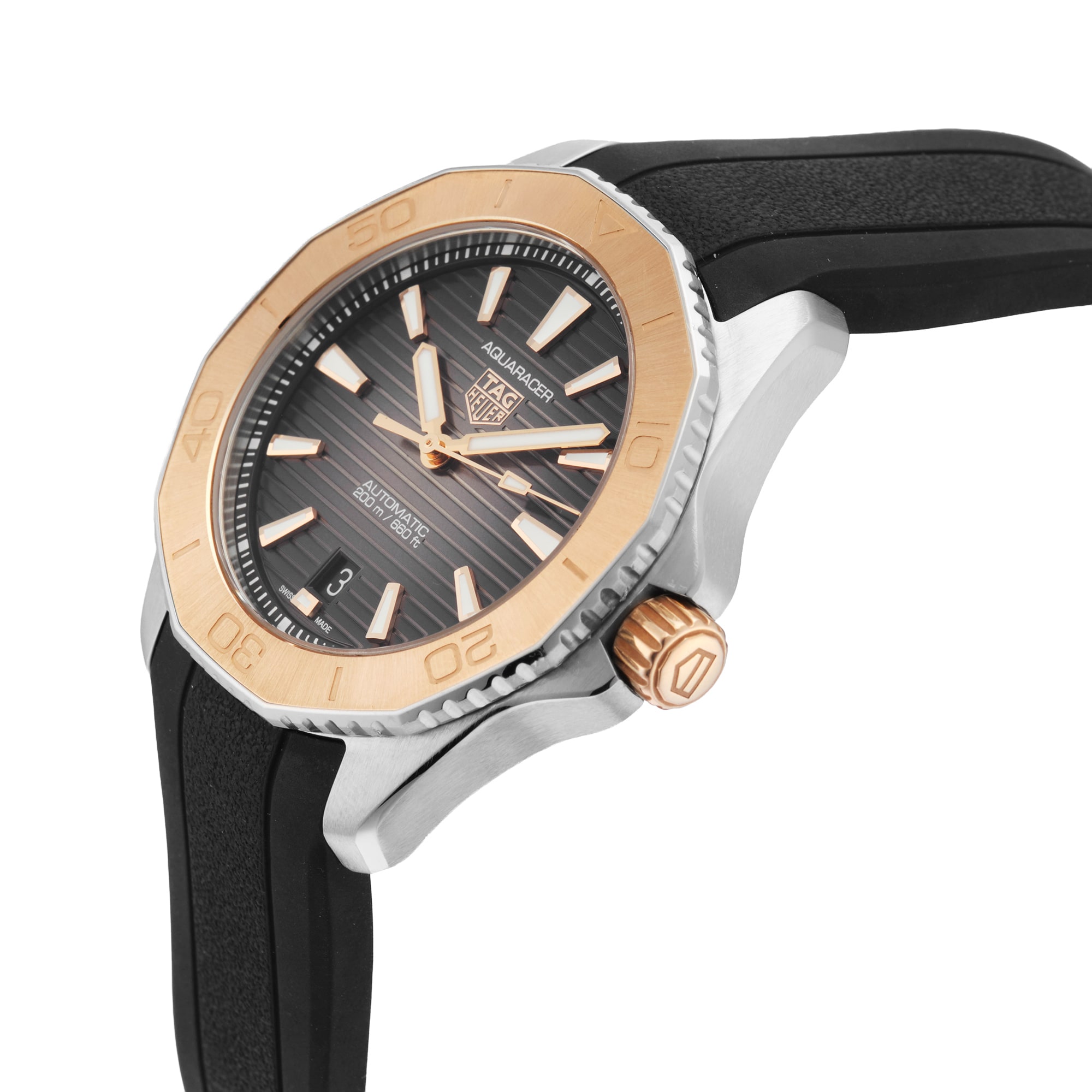 Pre-Owned TAG Heuer Aquaracer Professional 200 Date 40mm Stainless Steel and Rose Gold