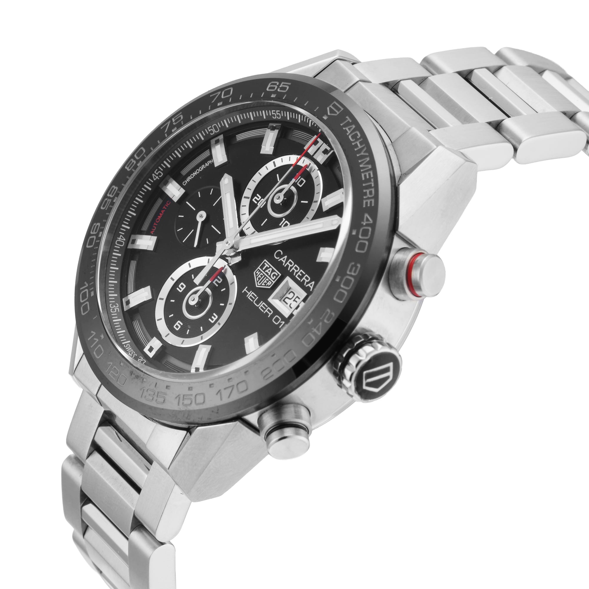 Pre-Owned TAG Heuer Carrera 43mm Stainless Steel and Ceramic Pre-Owned TAG Heuer Carrera 43mm Stainless Steel and Ceramic