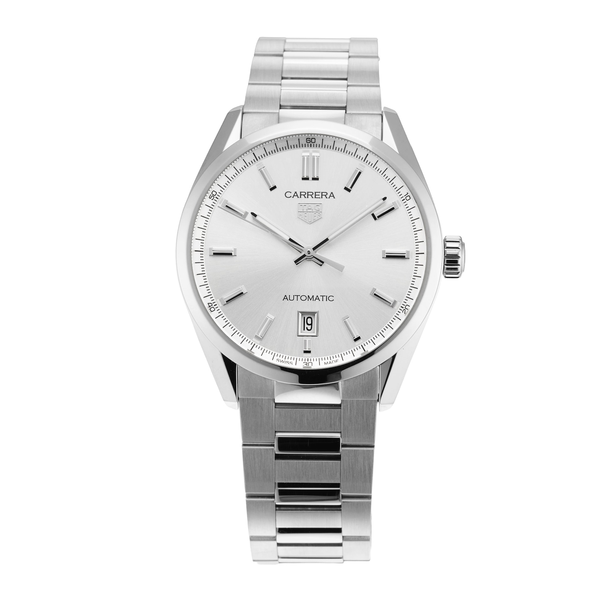 Pre-Owned TAG Heuer Carrera Date 39mm Stainless Steel Pre-Owned TAG Heuer Carrera Date 39mm Stainless Steel