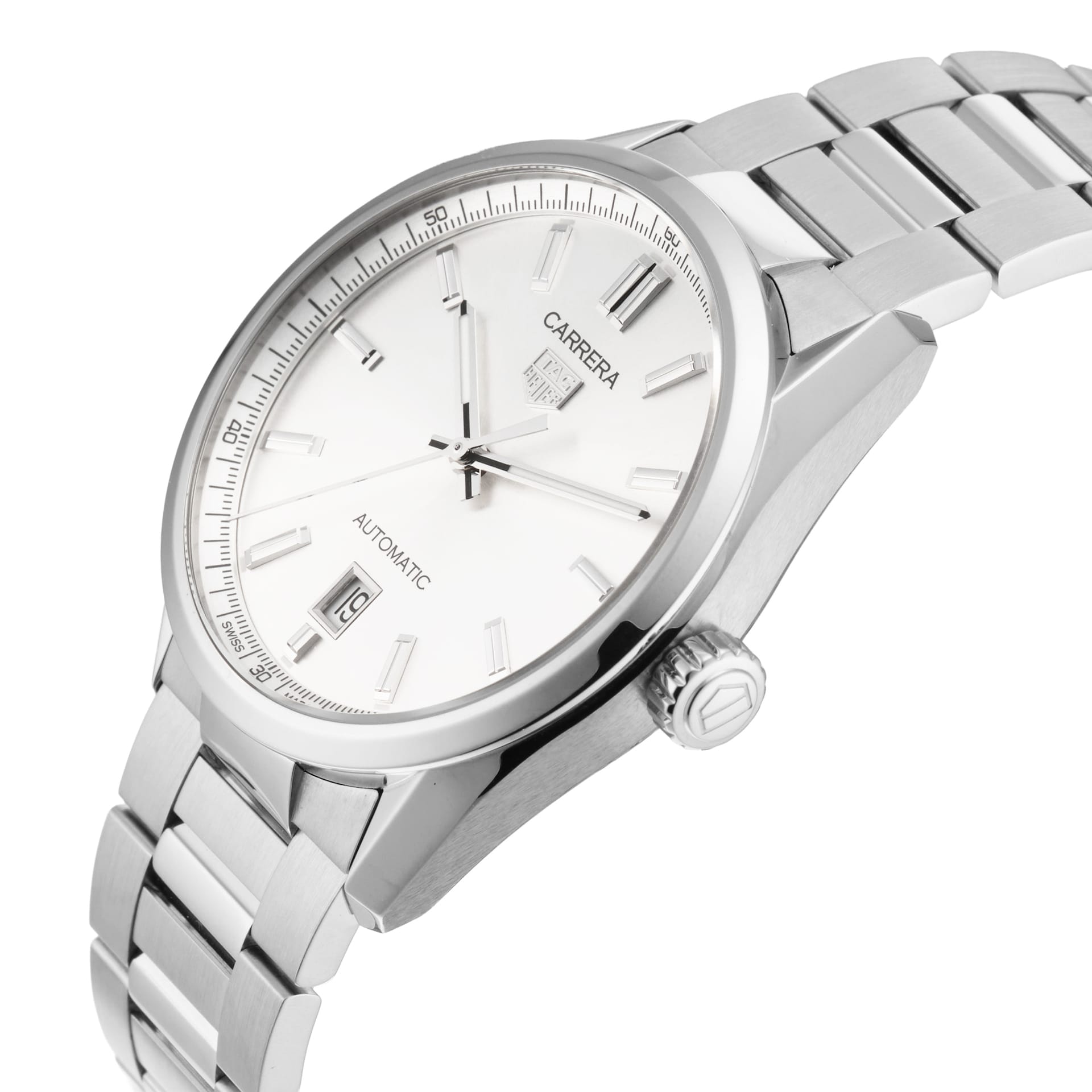 Pre-Owned TAG Heuer Carrera Date 39mm Stainless Steel Pre-Owned TAG Heuer Carrera Date 39mm Stainless Steel