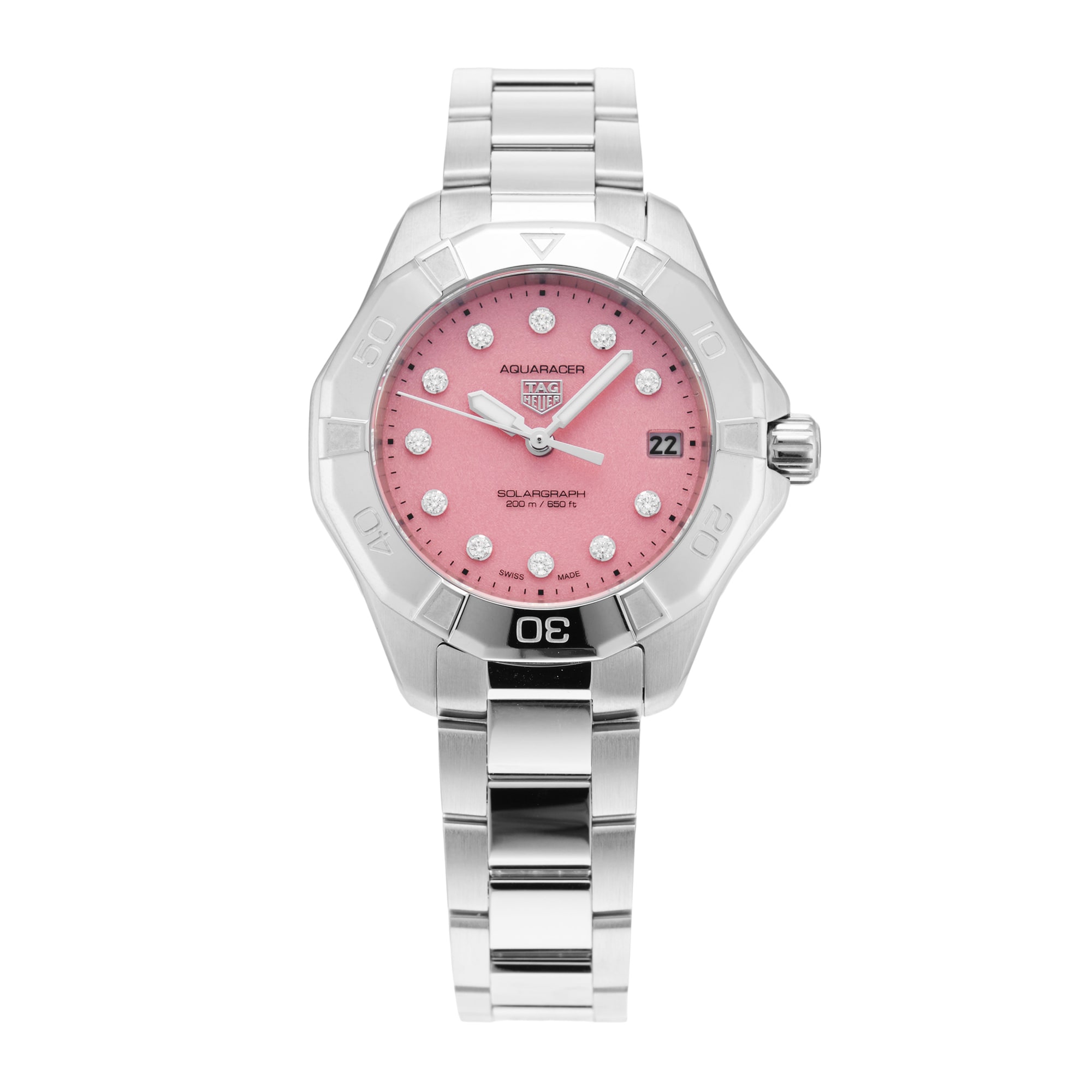 Pre-Owned TAG Heuer Aquaracer Professional 200 Solargraph 34mm Stainless Steel