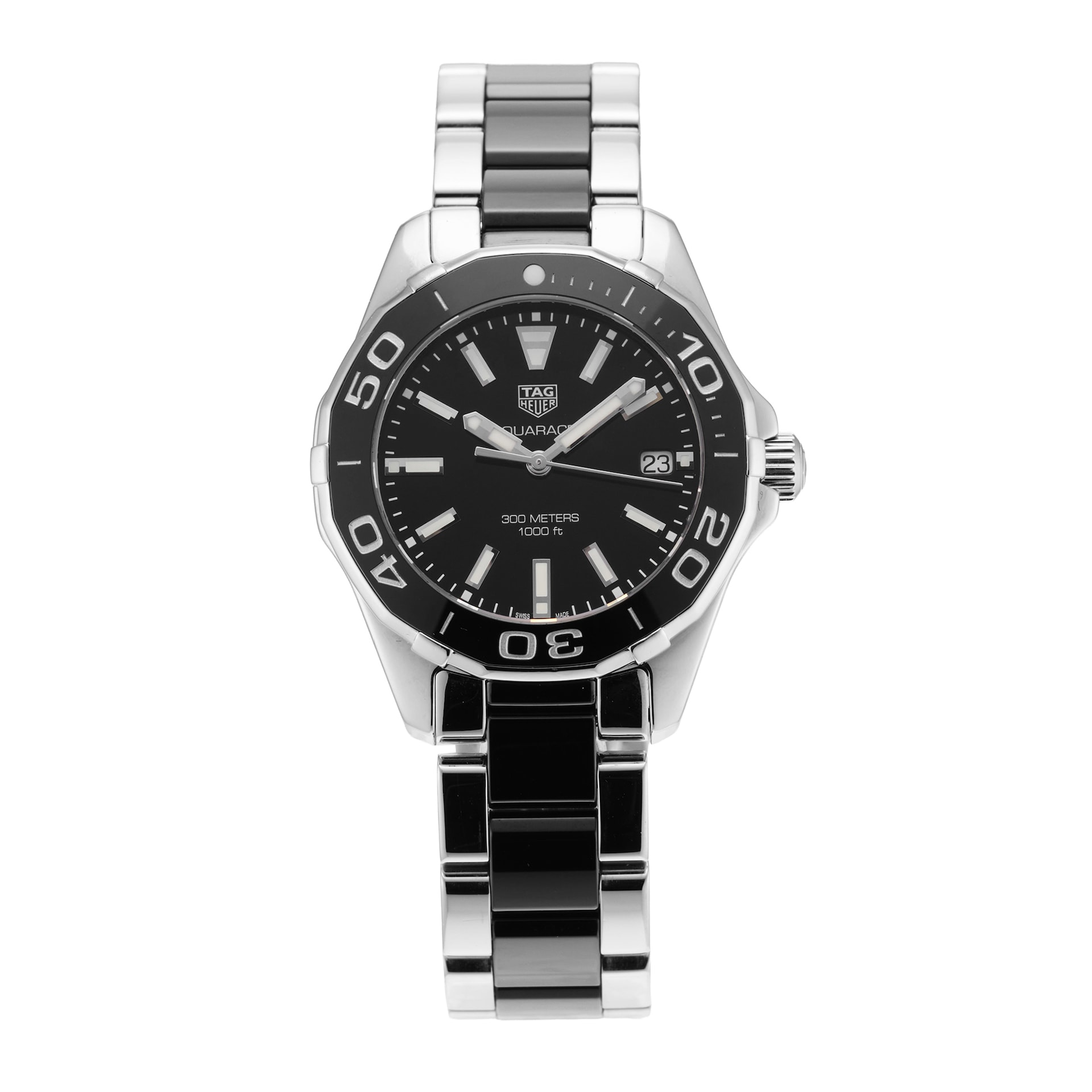 Pre-Owned TAG Heuer Aquaracer Quartz 35 mm Stainless Steel and Ceramic Pre-Owned TAG Heuer Aquaracer Quartz 35 mm Stainless Steel and Ceramic