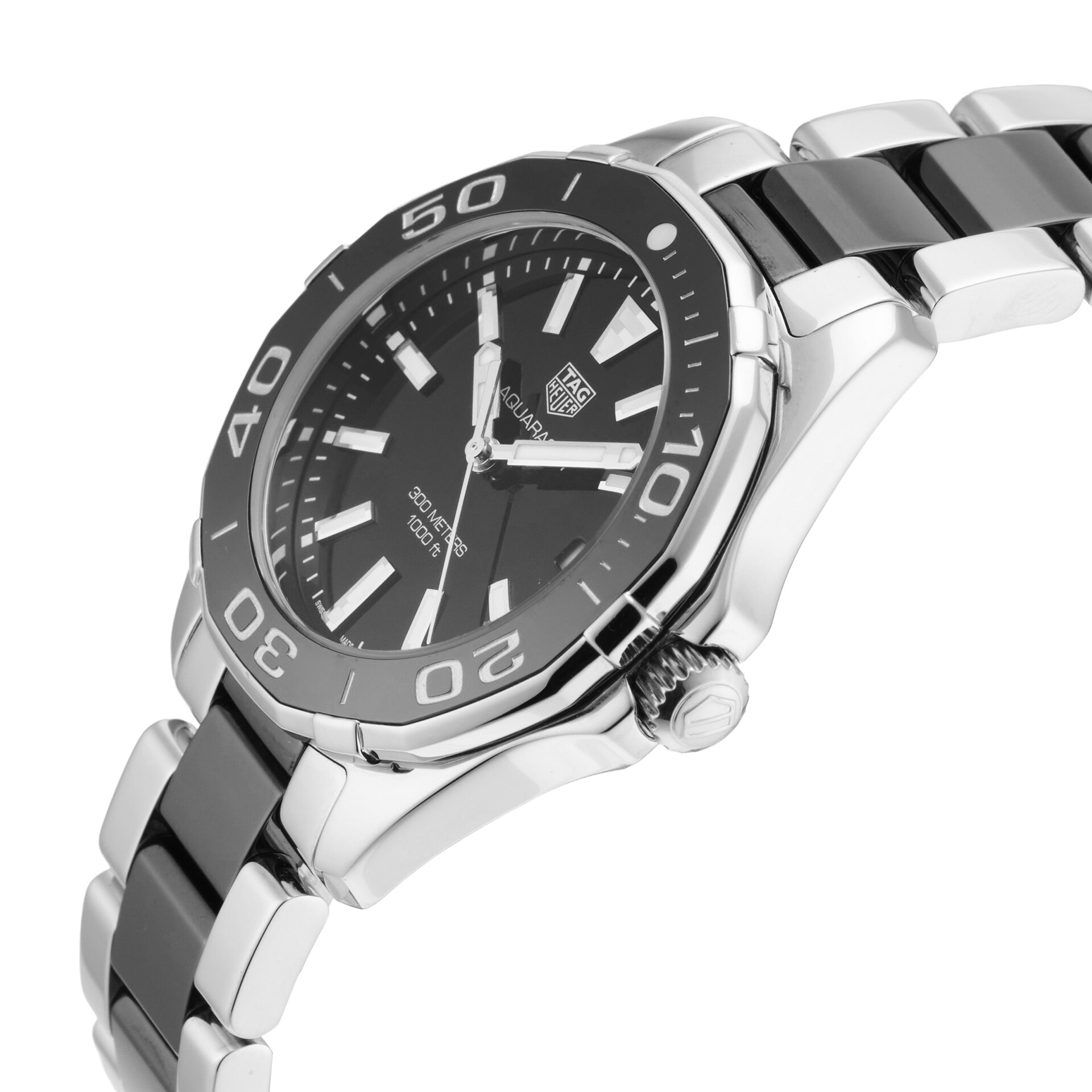 Pre-Owned TAG Heuer Aquaracer Quartz 35 mm Stainless Steel and Ceramic Pre-Owned TAG Heuer Aquaracer Quartz 35 mm Stainless Steel and Ceramic