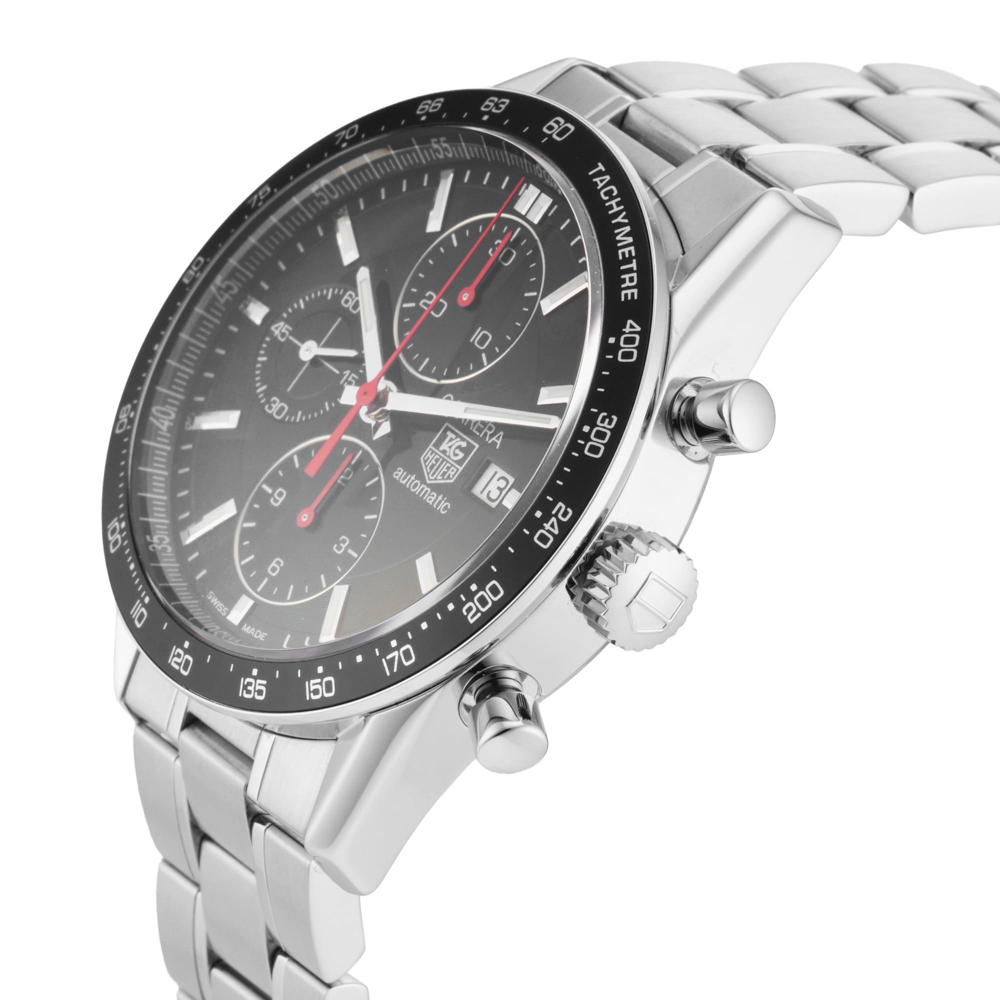 Pre-Owned TAG Heuer Pre-Owned TAG Heuer Carrera 41mm Stainless Steel CV2014-2