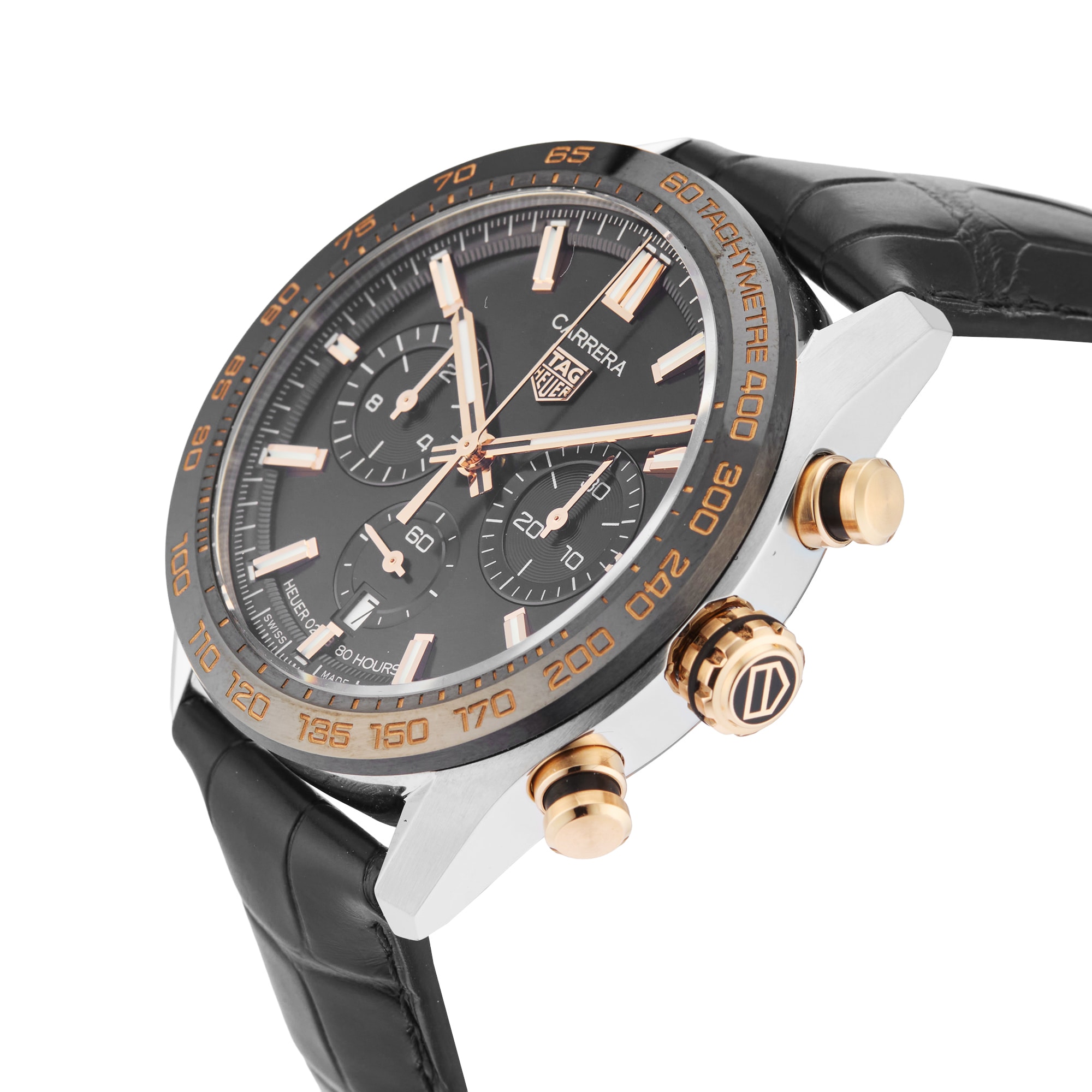 Pre-Owned TAG Heuer Carrera Chronograph 44mm Stainless Steel and Rose Gold