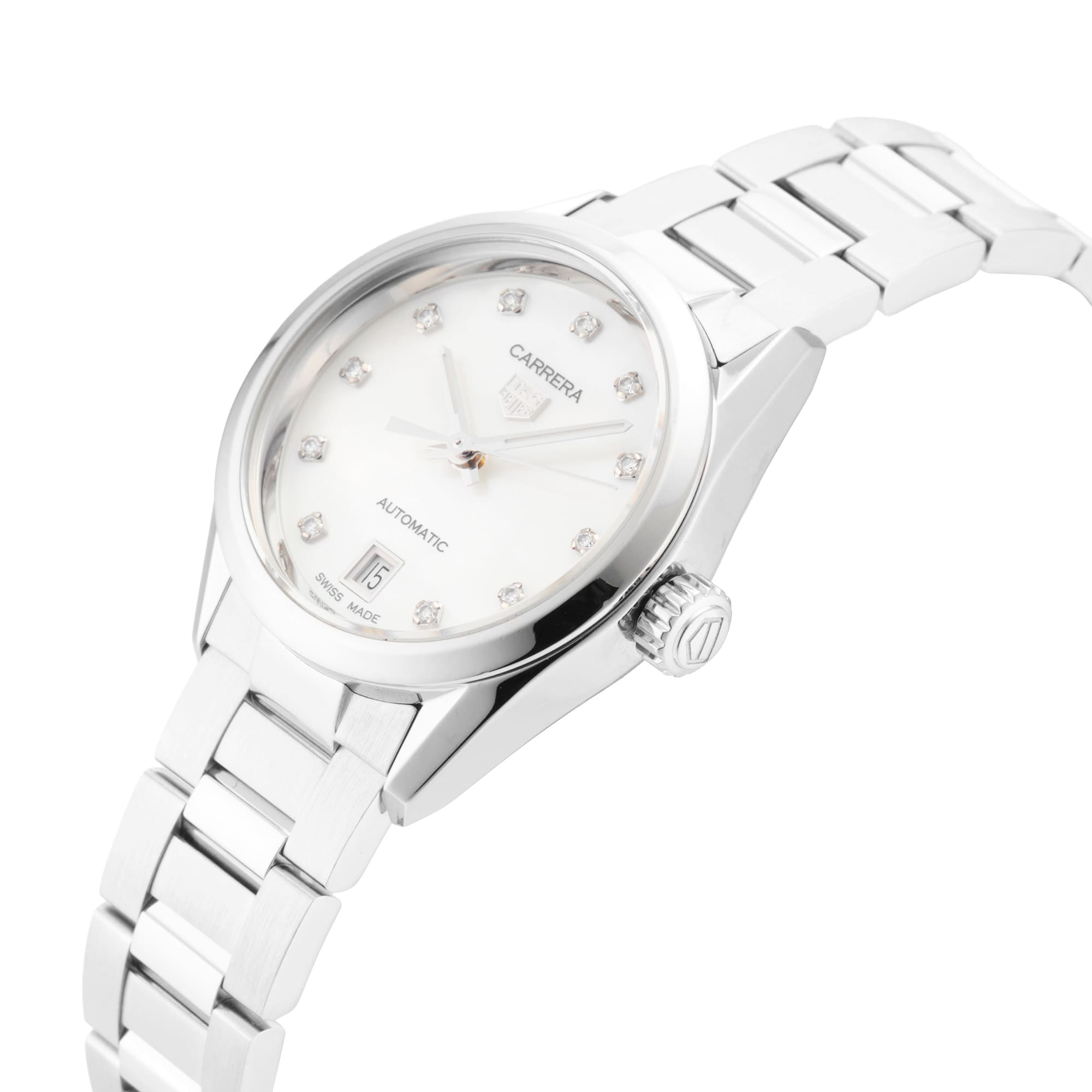 Pre-Owned TAG Heuer Carrera Date Automatic 29mm Stainless Steel Pre-Owned TAG Heuer Carrera Date Automatic 29mm Stainless Steel