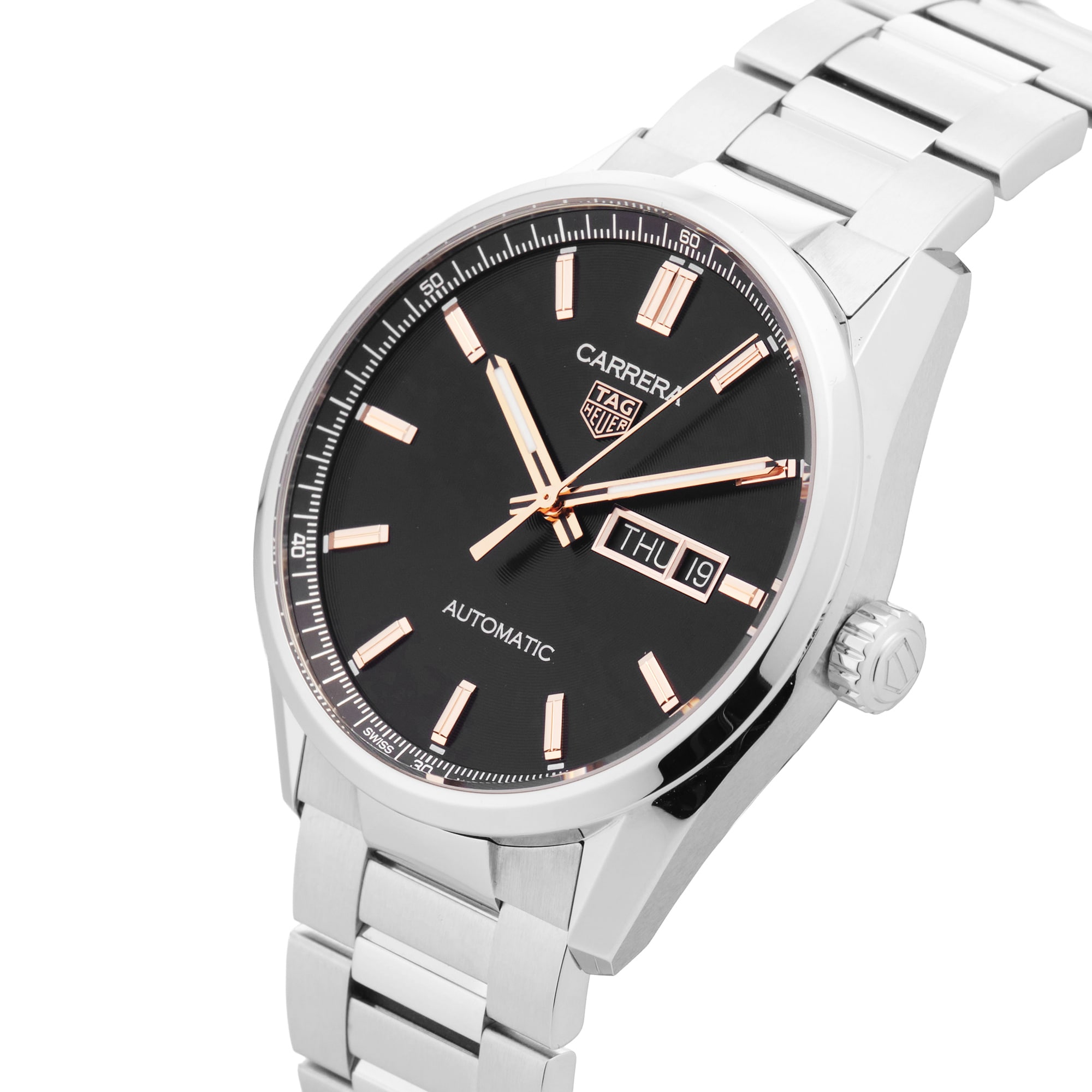 Pre-Owned TAG Heuer Carrera Day-Date 41MM Stainless Steel Pre-Owned TAG Heuer Carrera Day-Date 41MM Stainless Steel