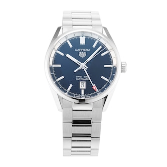 Pre-Owned TAG Heuer Carrera Twin-Time 41mm Stainless Steel