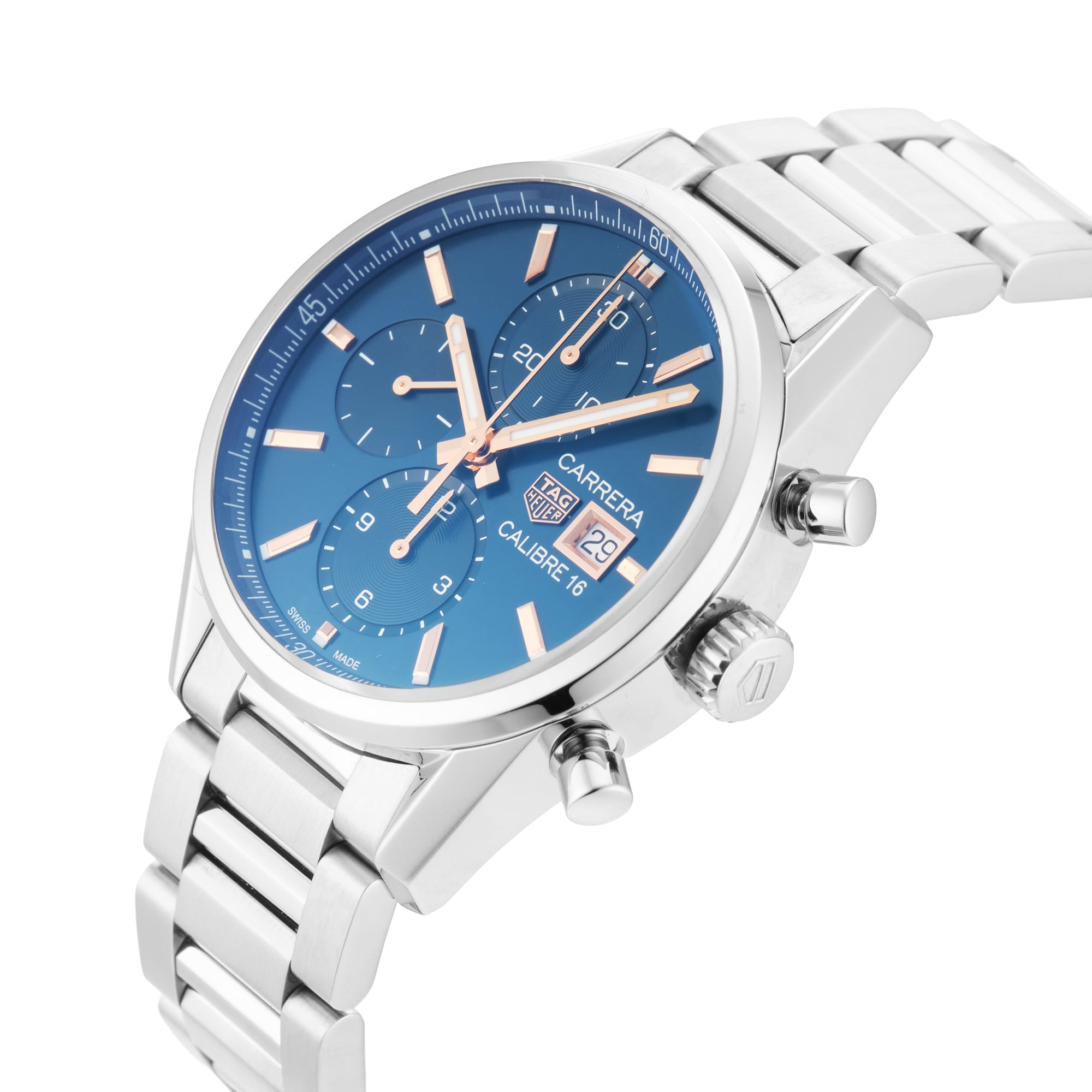 Pre-Owned TAG Heuer Carrera Chronograph 41mm Stainless Steel Pre-Owned TAG Heuer Carrera Chronograph 41mm Stainless Steel