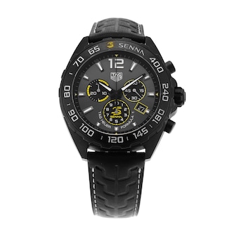 Pre-Owned TAG Heuer Formula 1 Chronograph x Senna 43mm Stainless Steel Coated