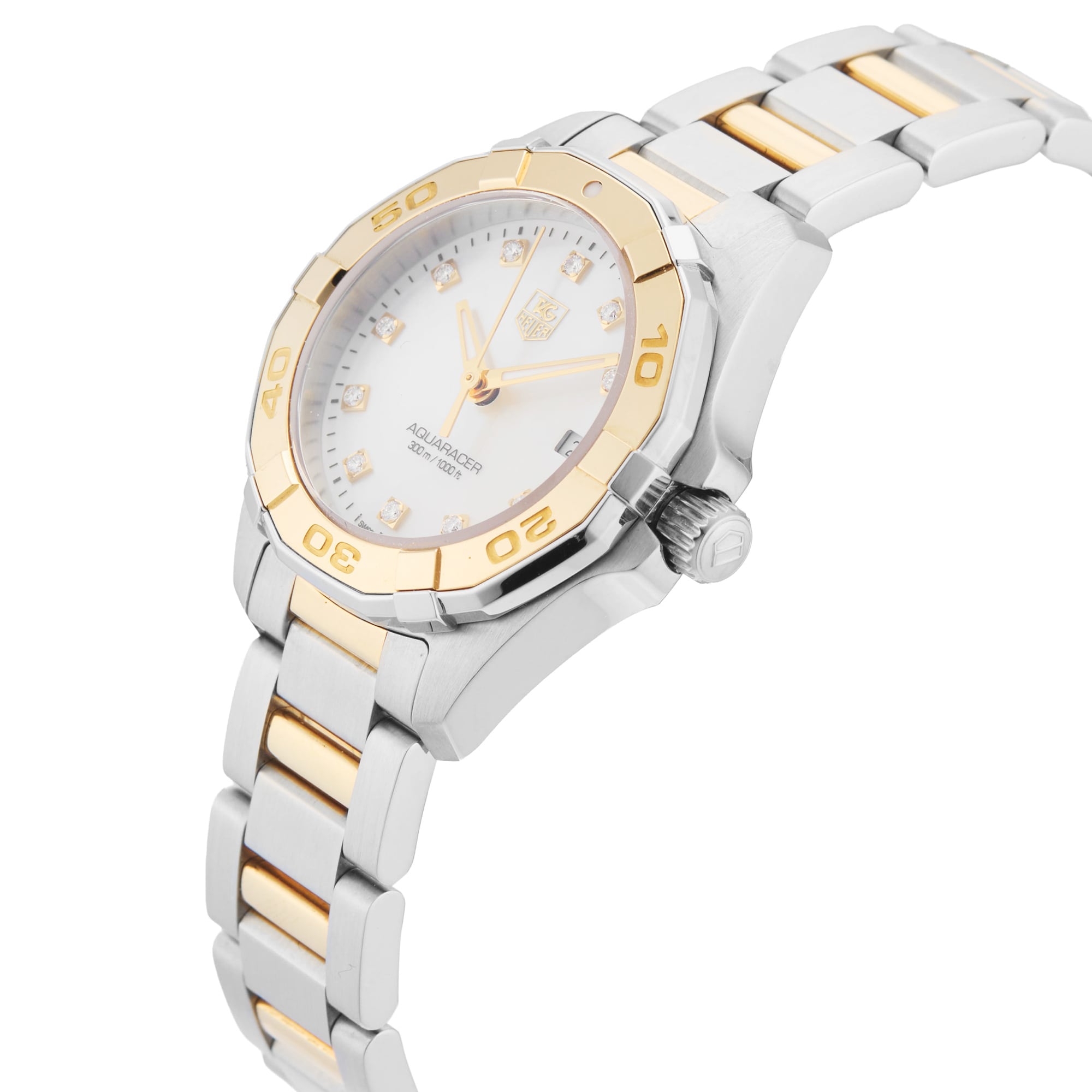 Pre-Owned TAG Heuer Aquaracer 27mm Stainless Steel and Yellow Gold