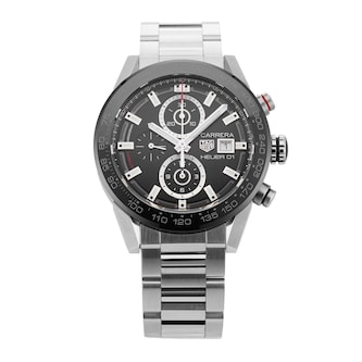 Pre-Owned TAG Heuer Carrera 43mm Stainless Steel and Ceramic Pre-Owned TAG Heuer Carrera 43mm Stainless Steel and Ceramic