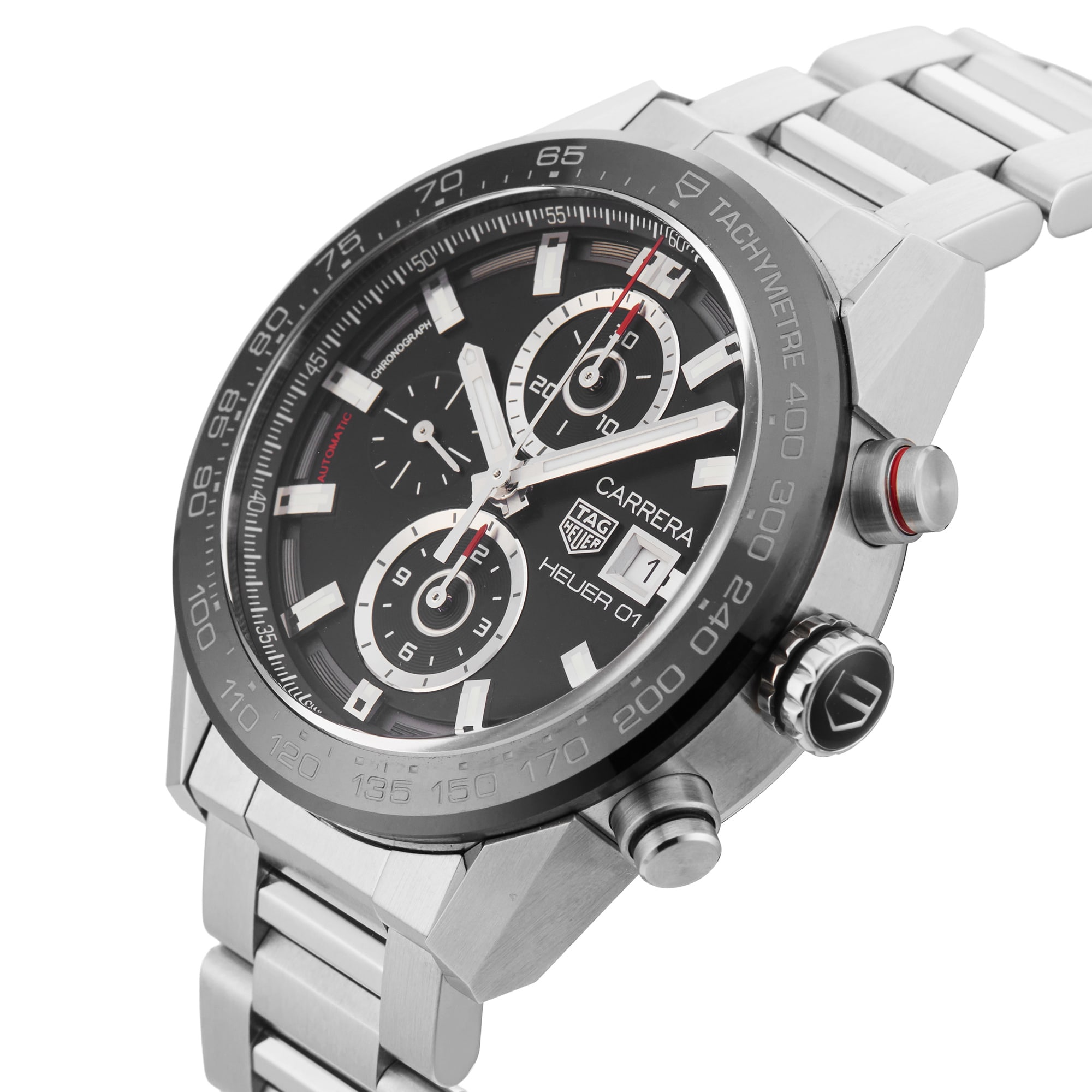 Pre-Owned TAG Heuer Carrera 43mm Stainless Steel and Ceramic