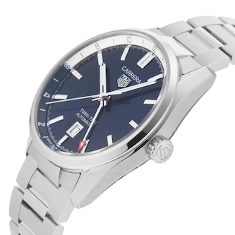 Pre-Owned TAG Heuer Carrera Twin-Time 41mm Stainless Steel WBN201A.BA0640